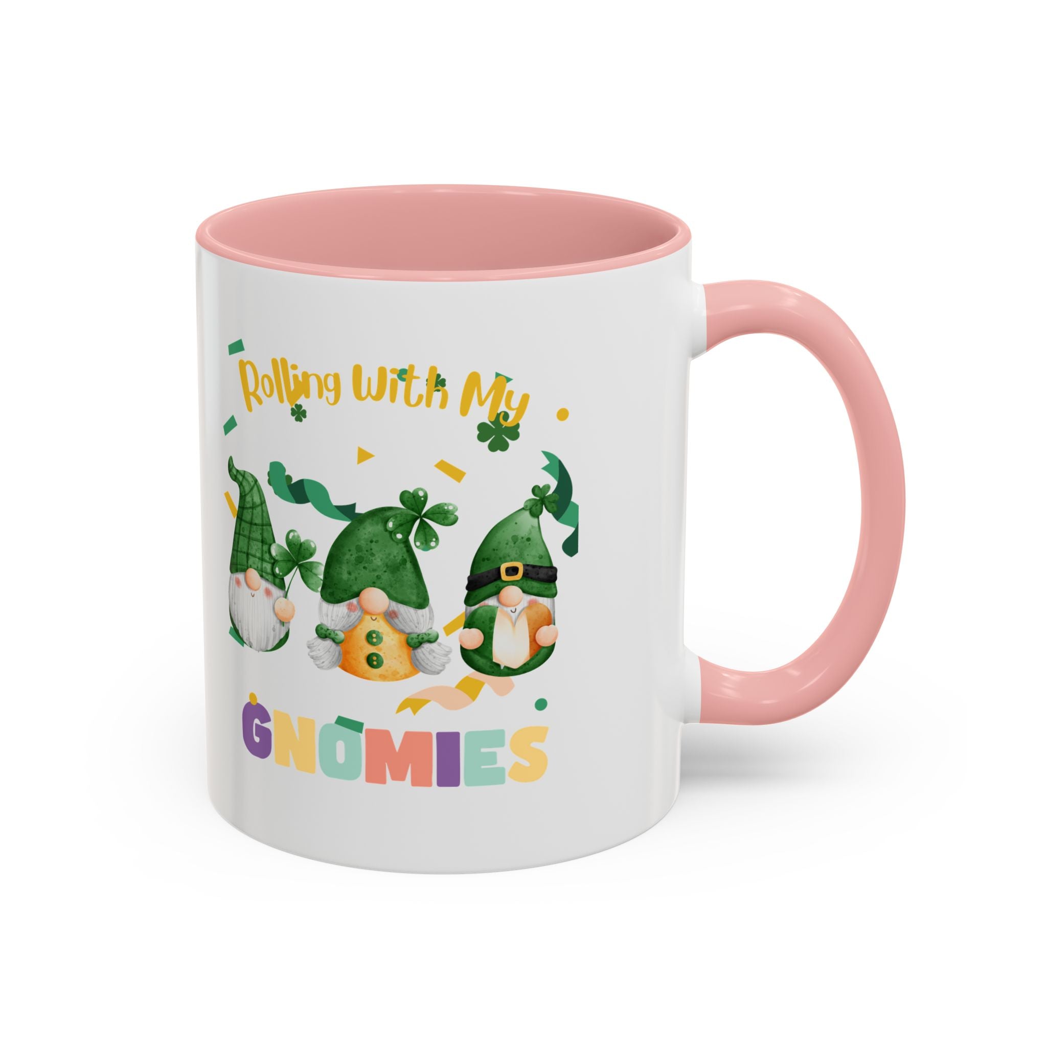 Rolling With My Gnomies Accent Coffee Mug - Fun St. Patrick's Day Gift
