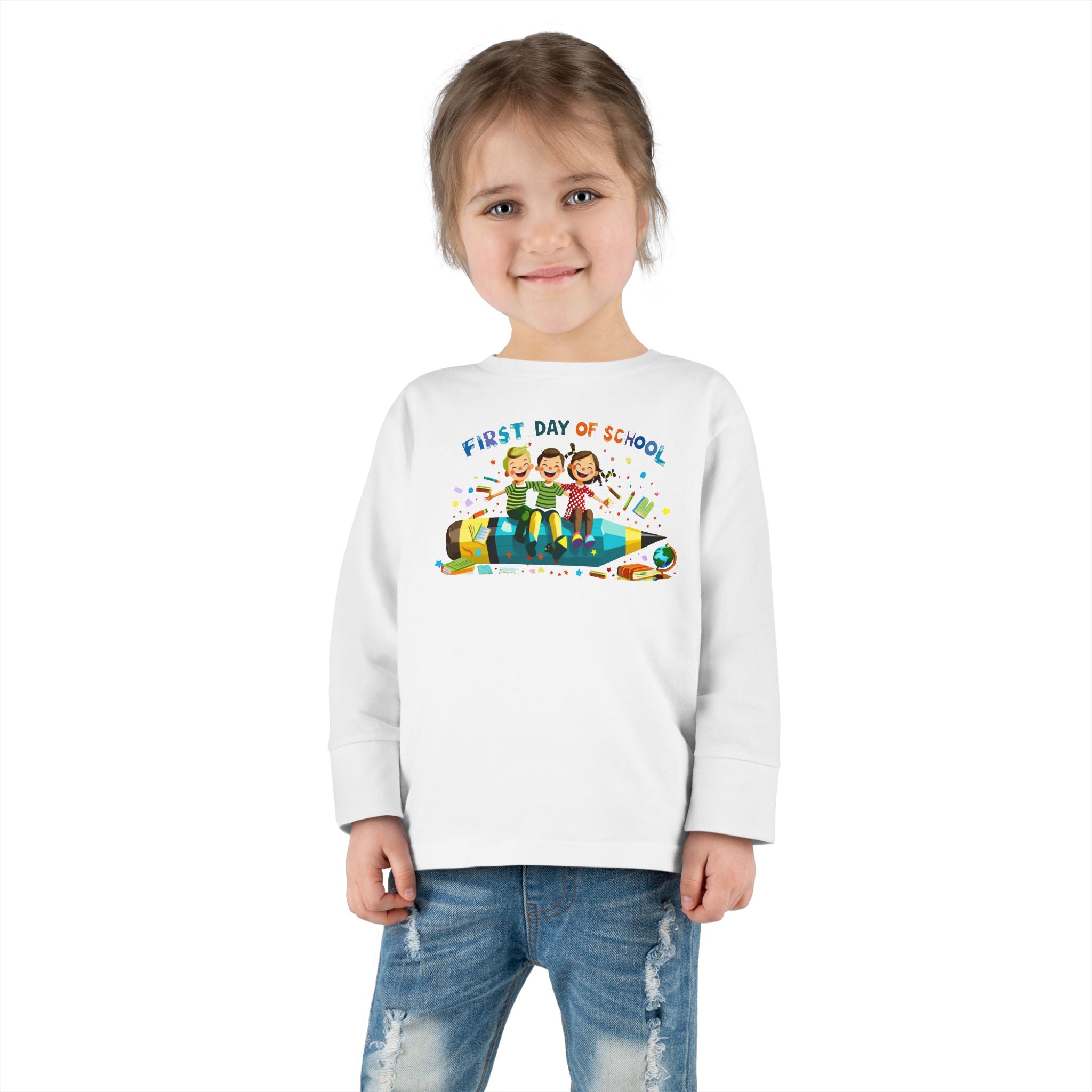 First Day of School Toddler Long Sleeve Tee