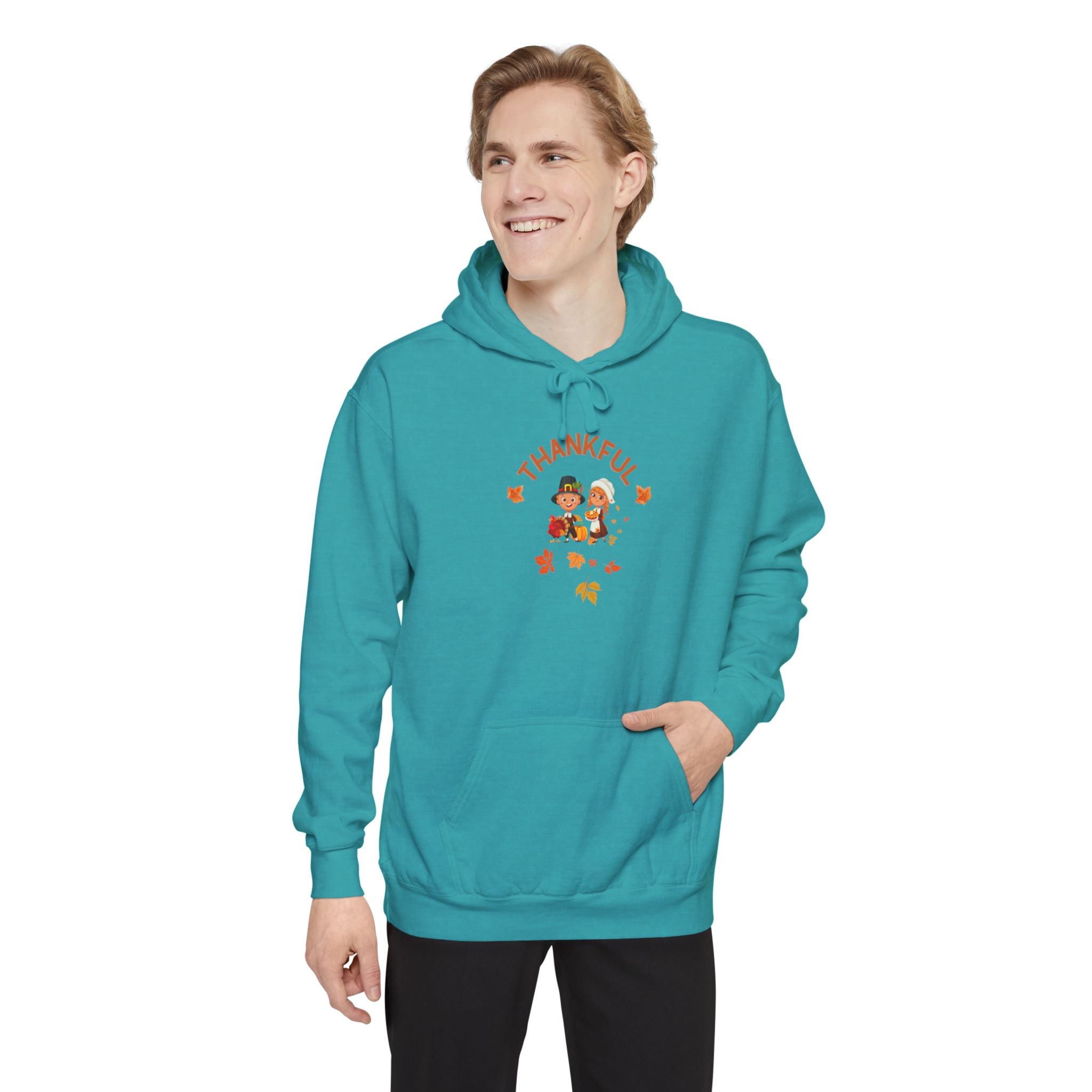 Pilgrims Turkey Day Unisex Garment-Dyed Hoodie