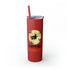 Happy All Hallows Eve Skinny Tumbler with Straw, 20oz