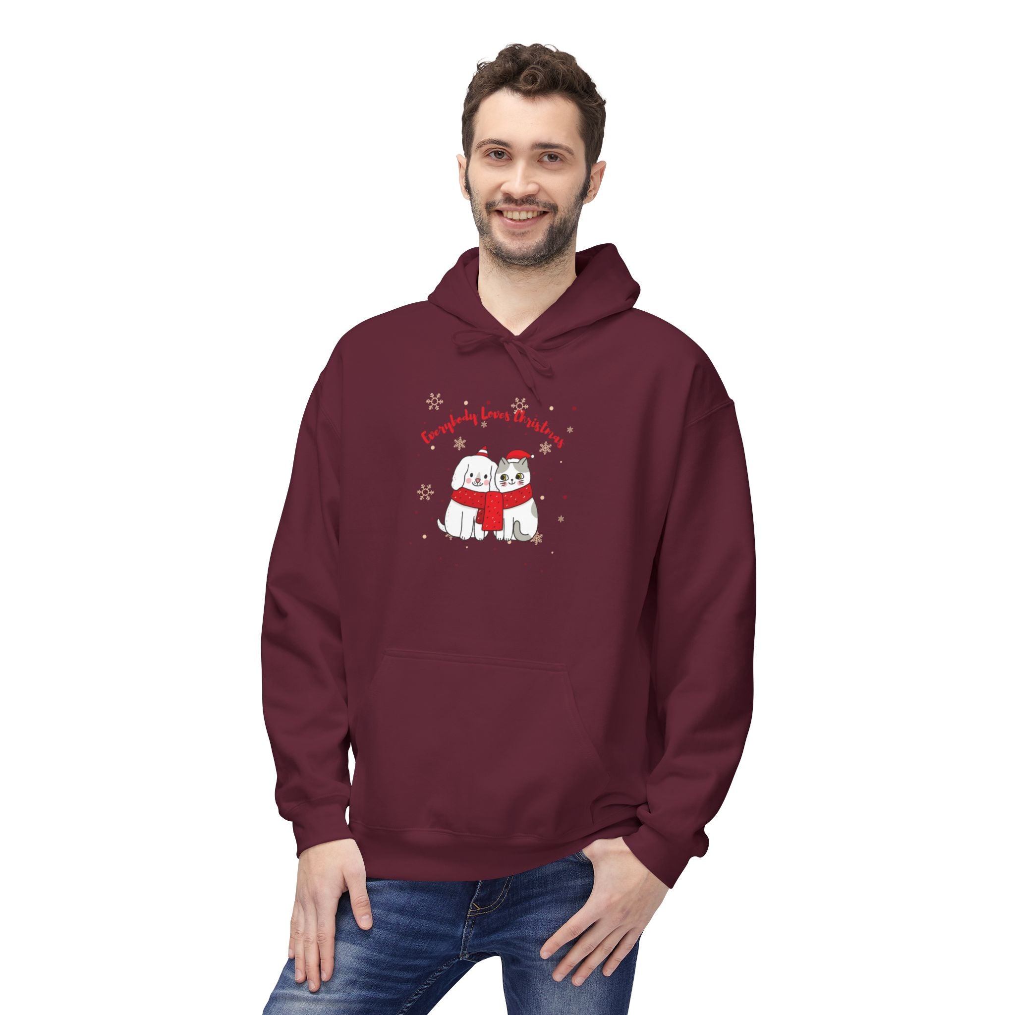 Everybody Loves Christmas Unisex Midweight Softstyle Fleece Hoodie