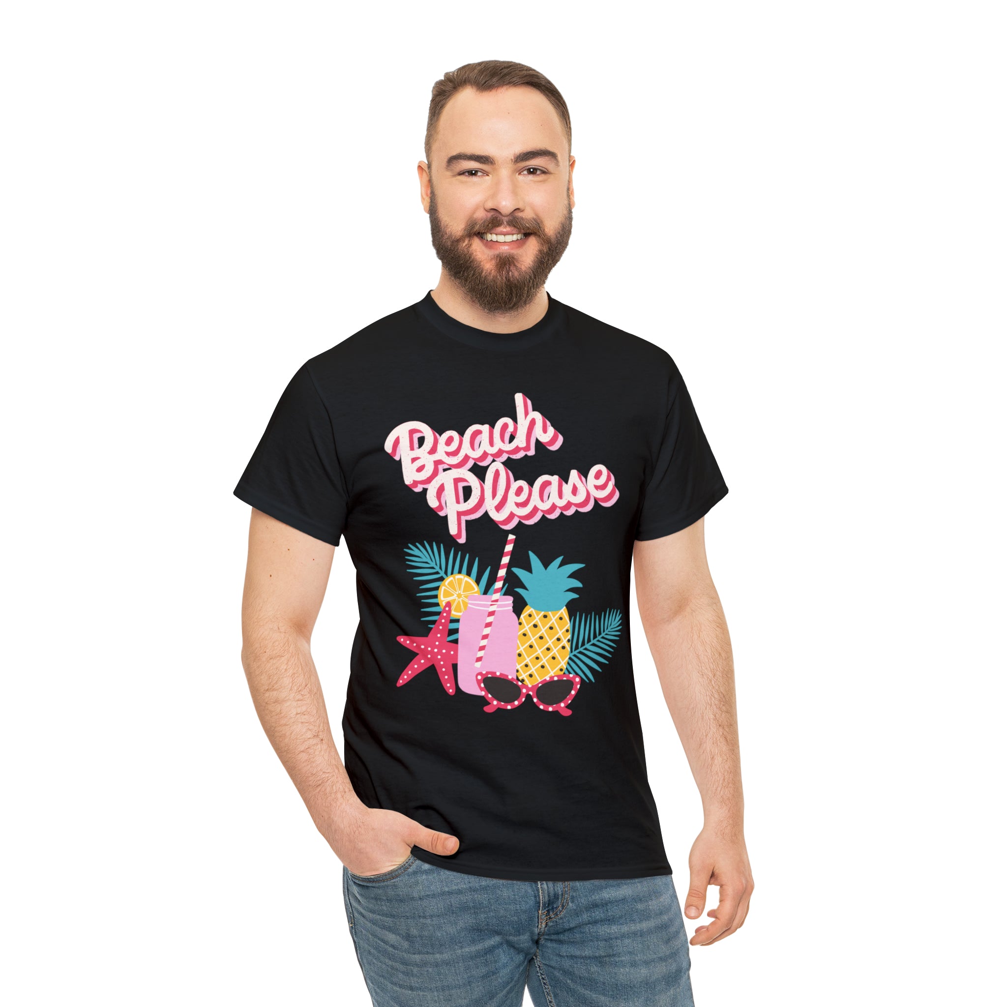 Beach Please Unisex Heavy Cotton Tee