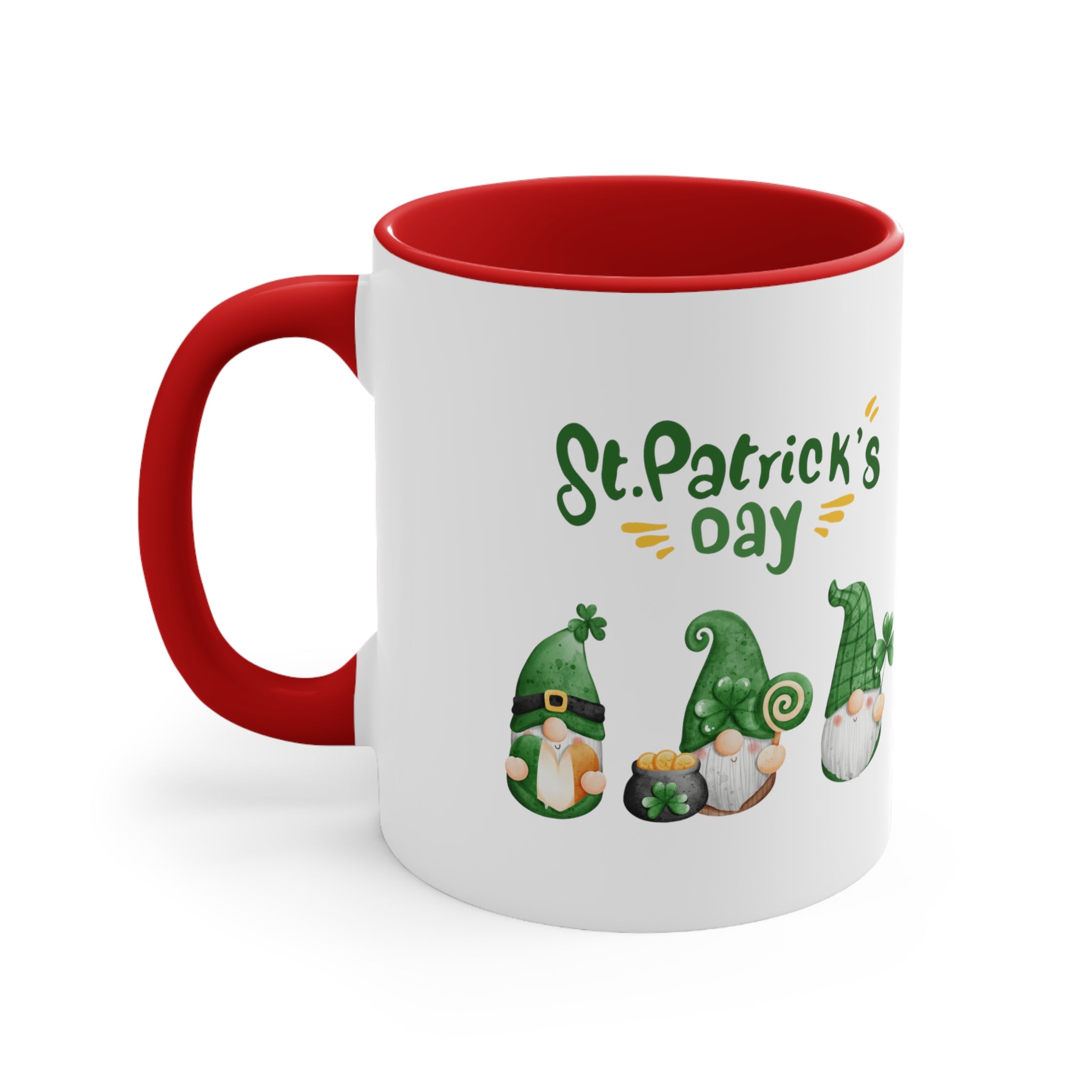 St Patty's Day Gnome Accent Coffee Mug, 11oz