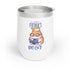 Happy Father's Day Big Cat Chill Wine Tumbler