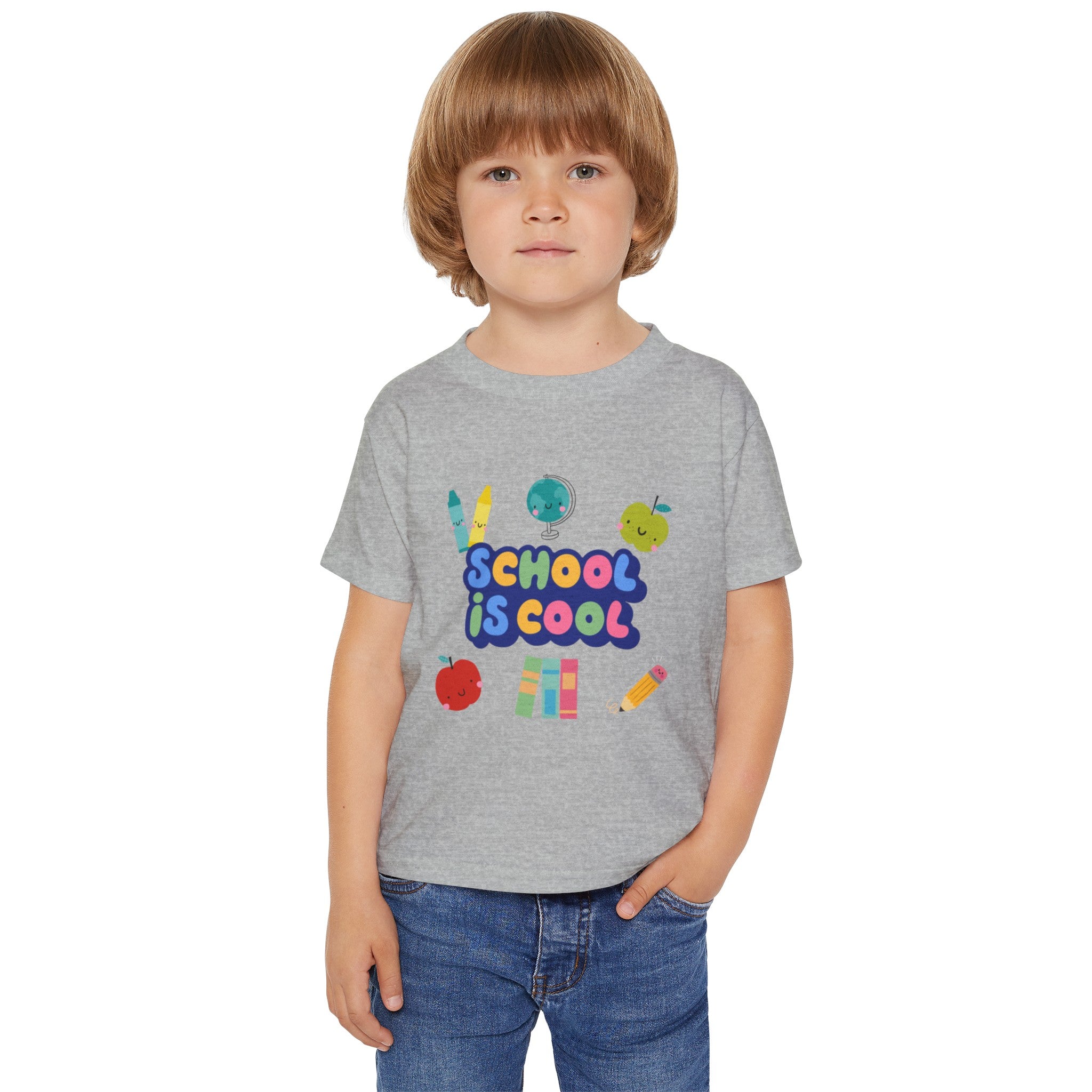 School Is Cool Heavy Cotton™ Toddler T-shirt