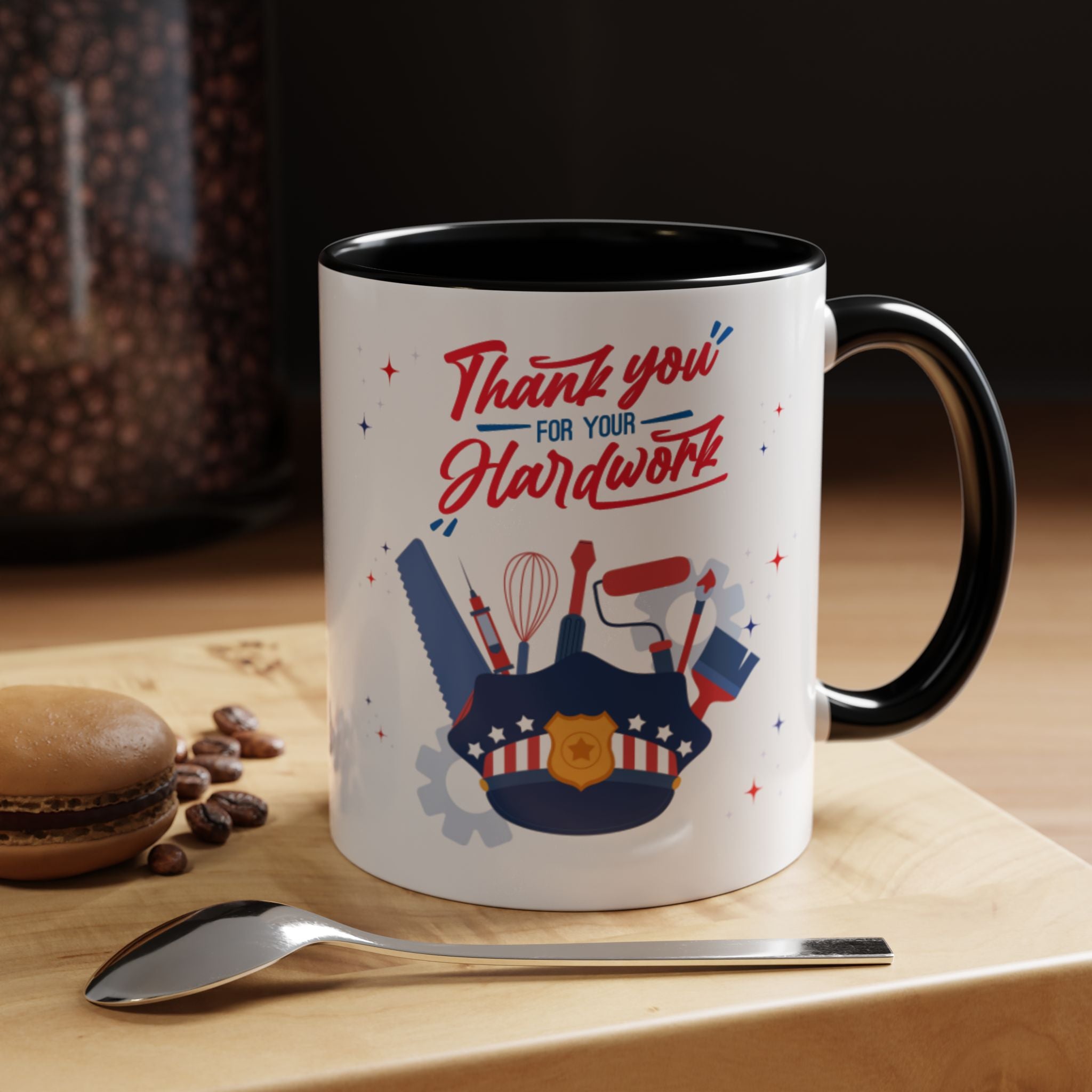 Thank You For Your Hard Work Accent Coffee Mug (11, 15oz)