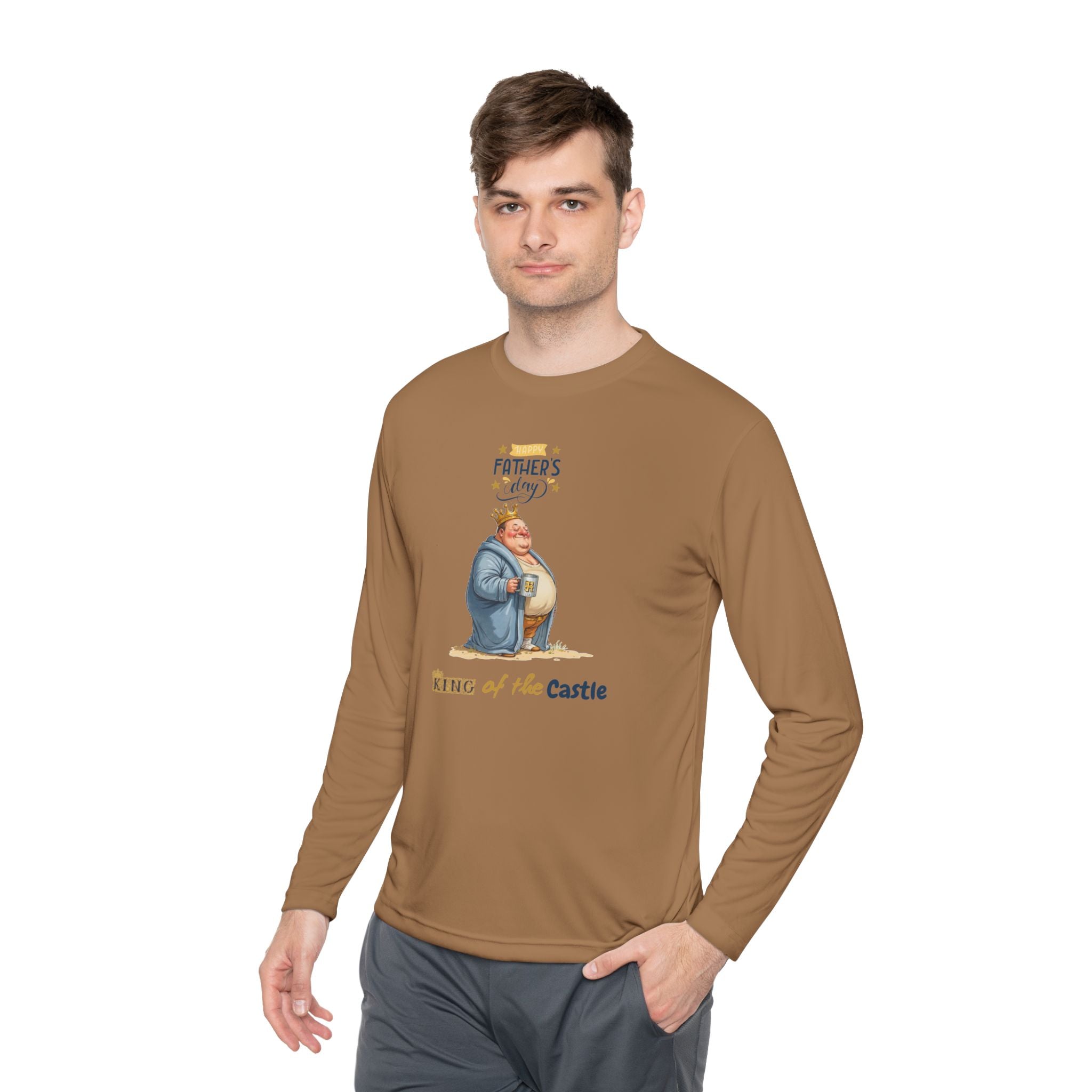 Father's Day King of the Castle Long Sleeve Tee | Unisex Lightweight Shirt