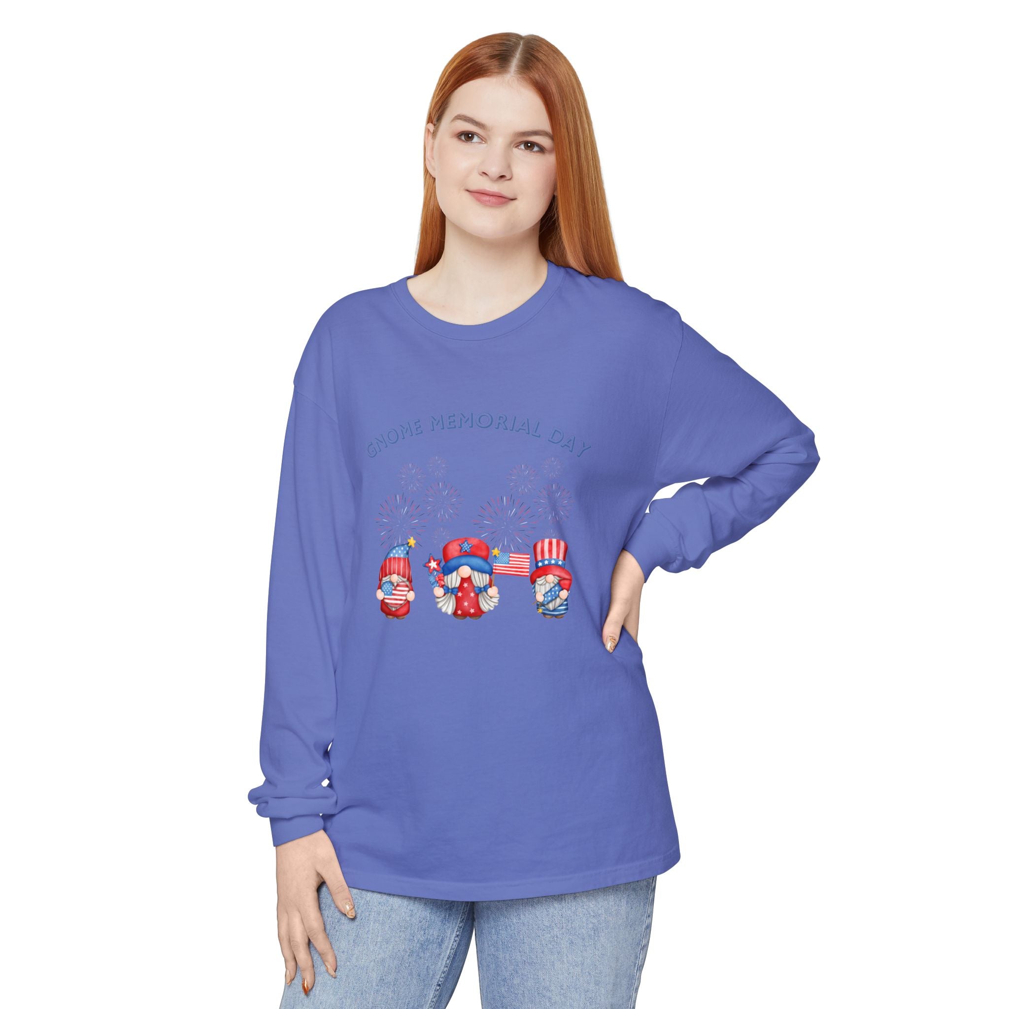 Gnome Memorial Day Long Sleeve T-Shirt