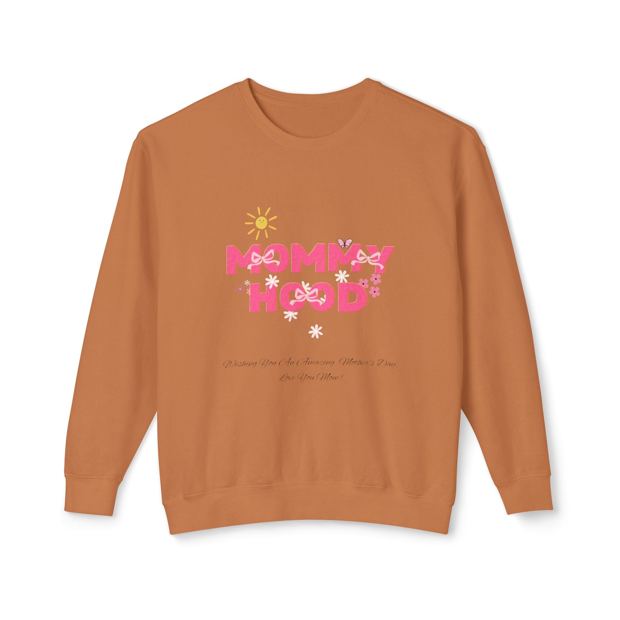 Mommy Hood Unisex Lightweight Crewneck Sweatshirt
