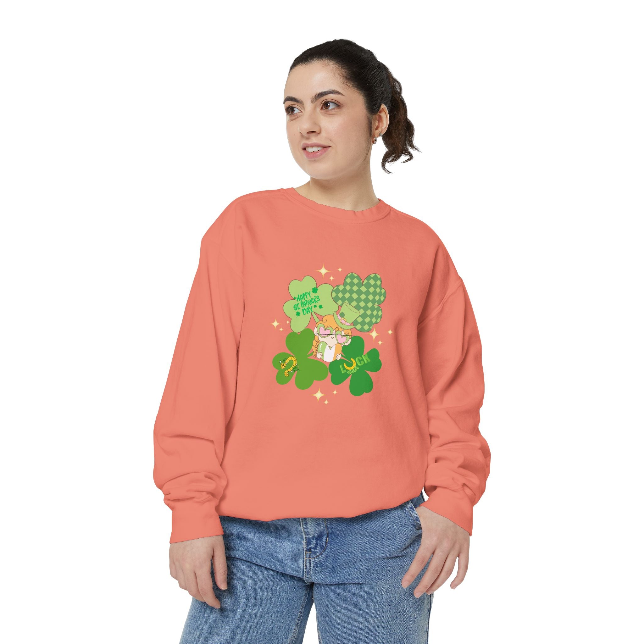 Retro St. Paddy's Day Unisex Garment-Dyed Sweatshirt