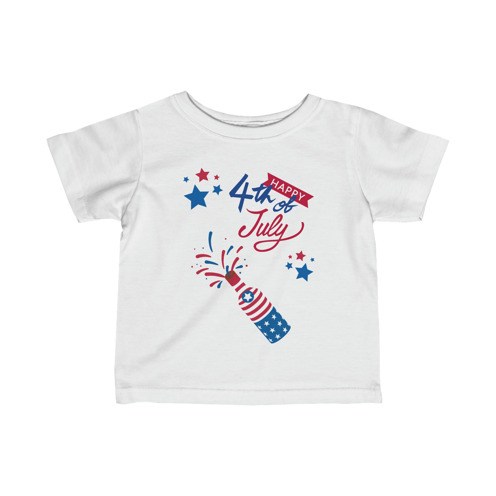 Happy 4th Of July Celebration Infant Fine Jersey Tee