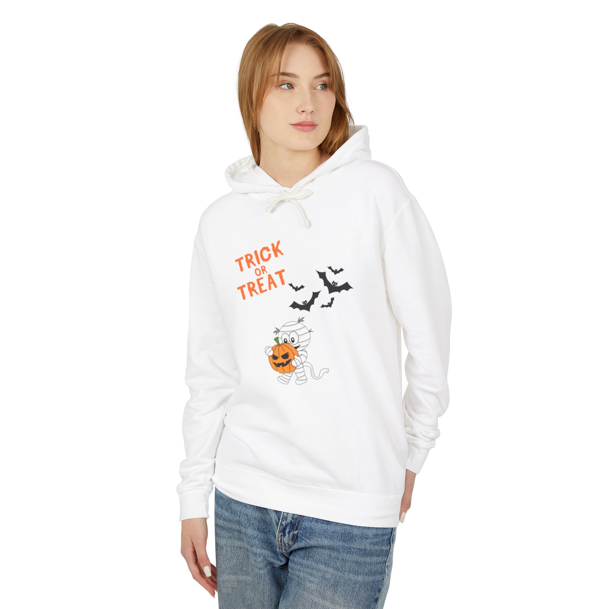 Merry Halloween Unisex Lightweight Hooded Sweatshirt