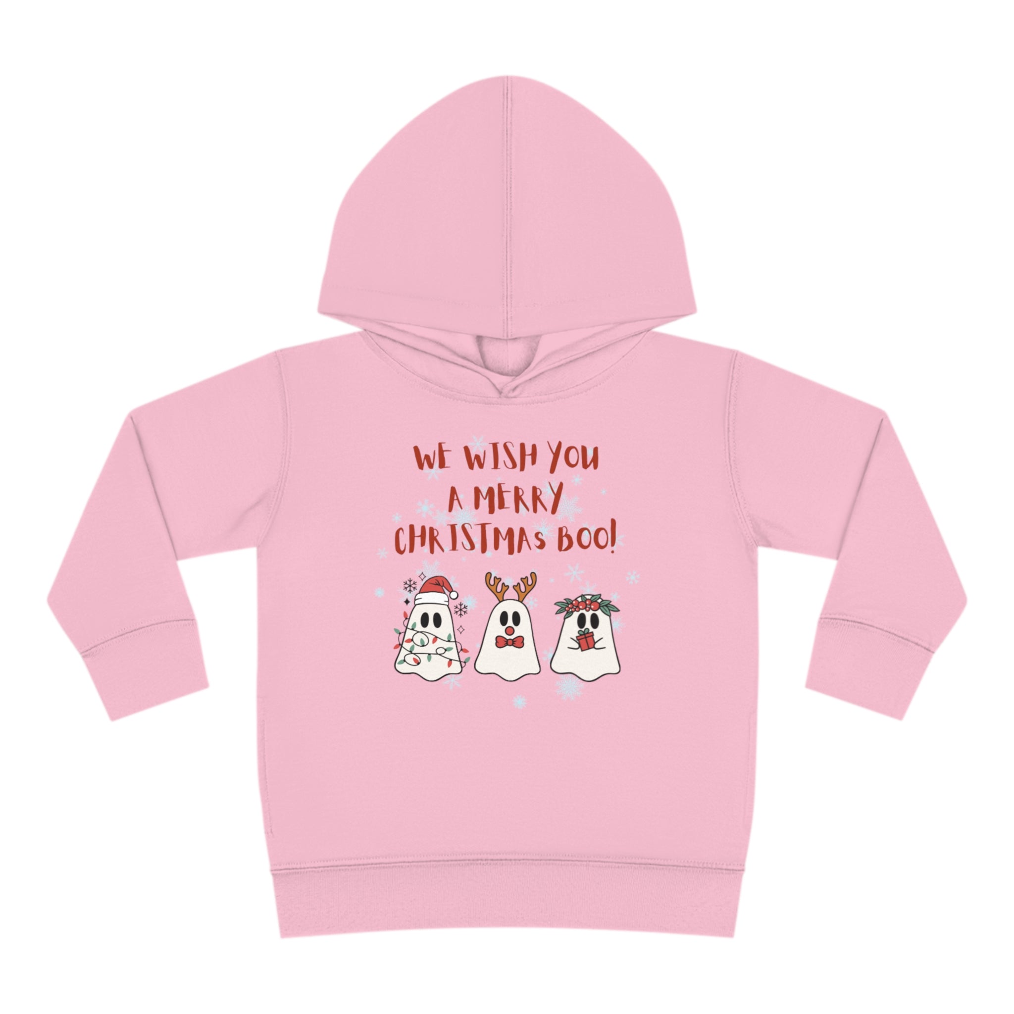We Wish You A Merry Christmas Boo Toddler Pullover Fleece Hoodie