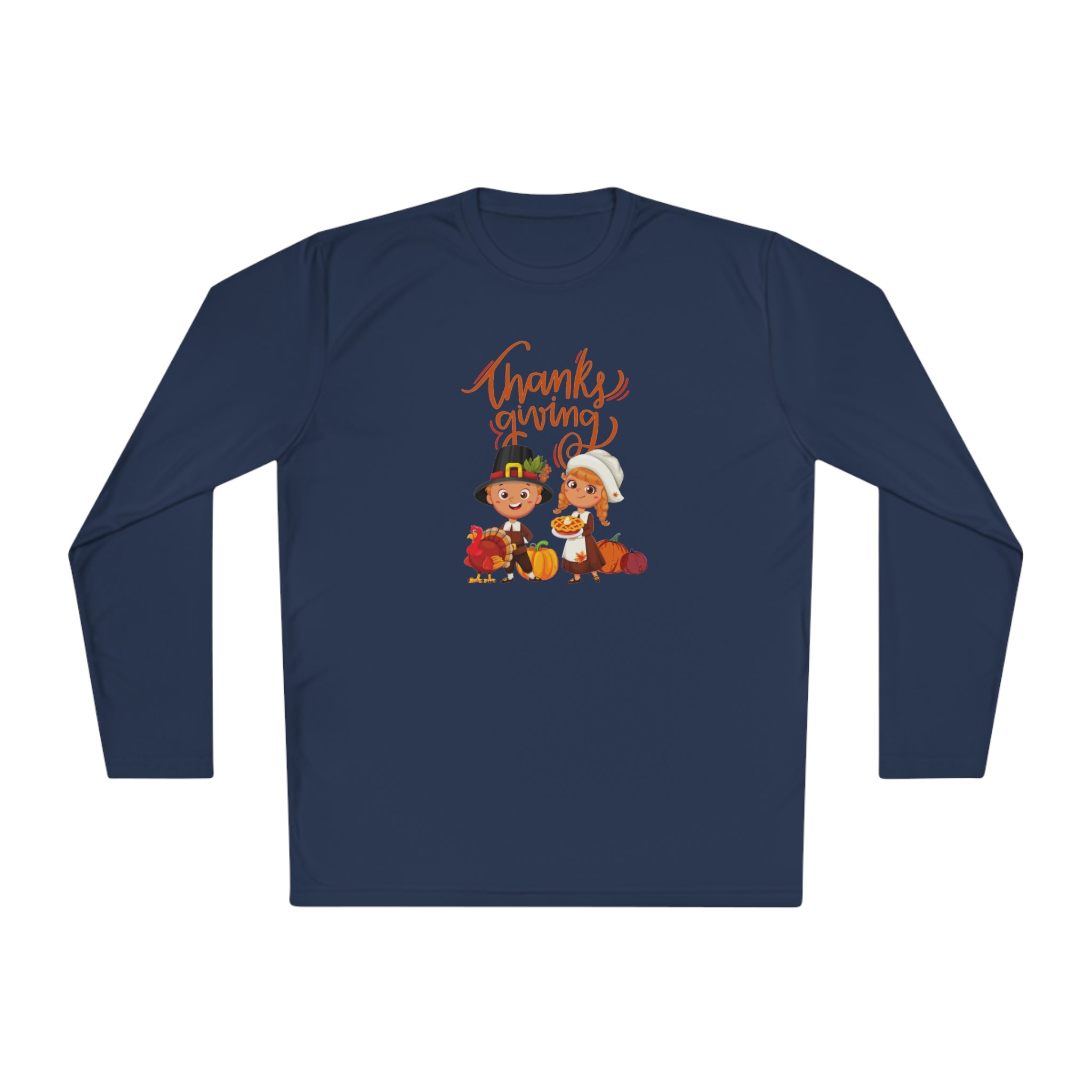 Happy Thanksgiving Unisex Lightweight Long Sleeve Tee