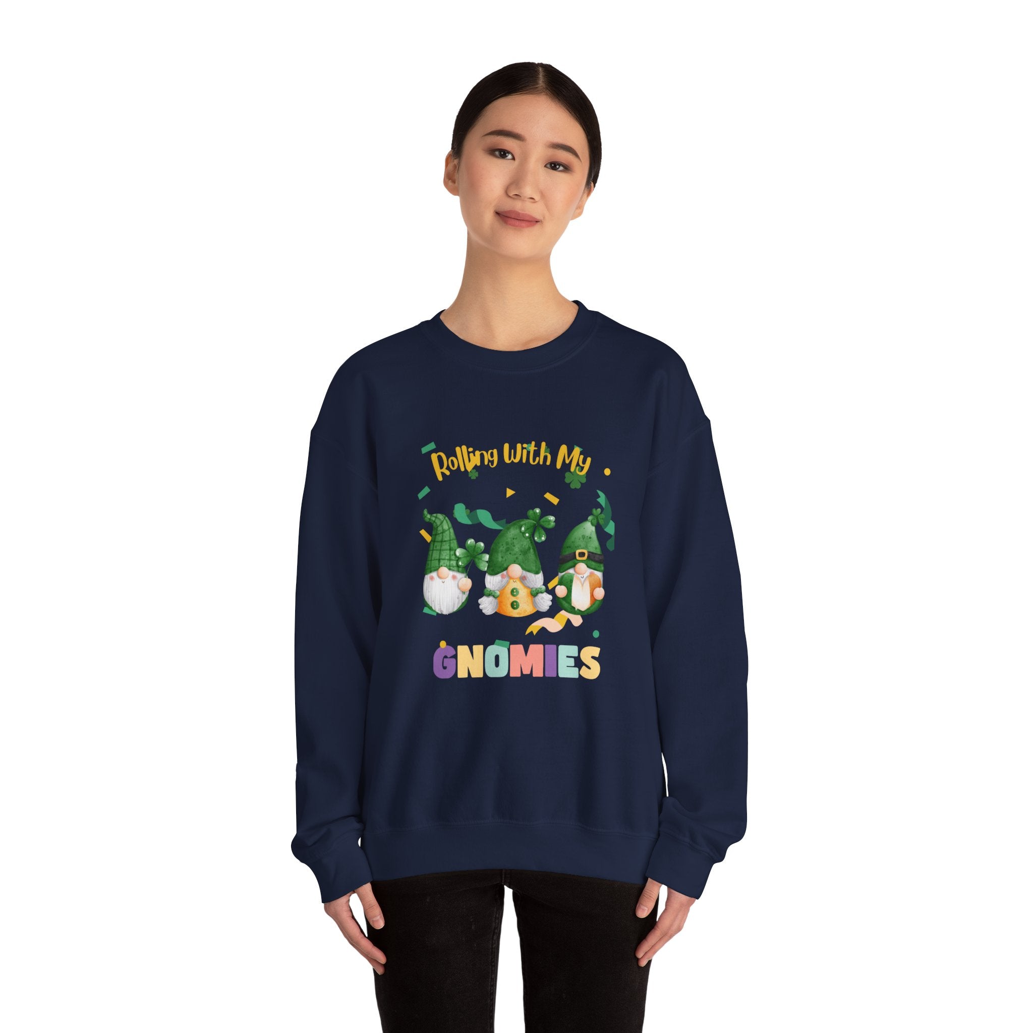 Rolling With My Gnomies Crewneck Sweatshirt - Unisex Heavy Blend™