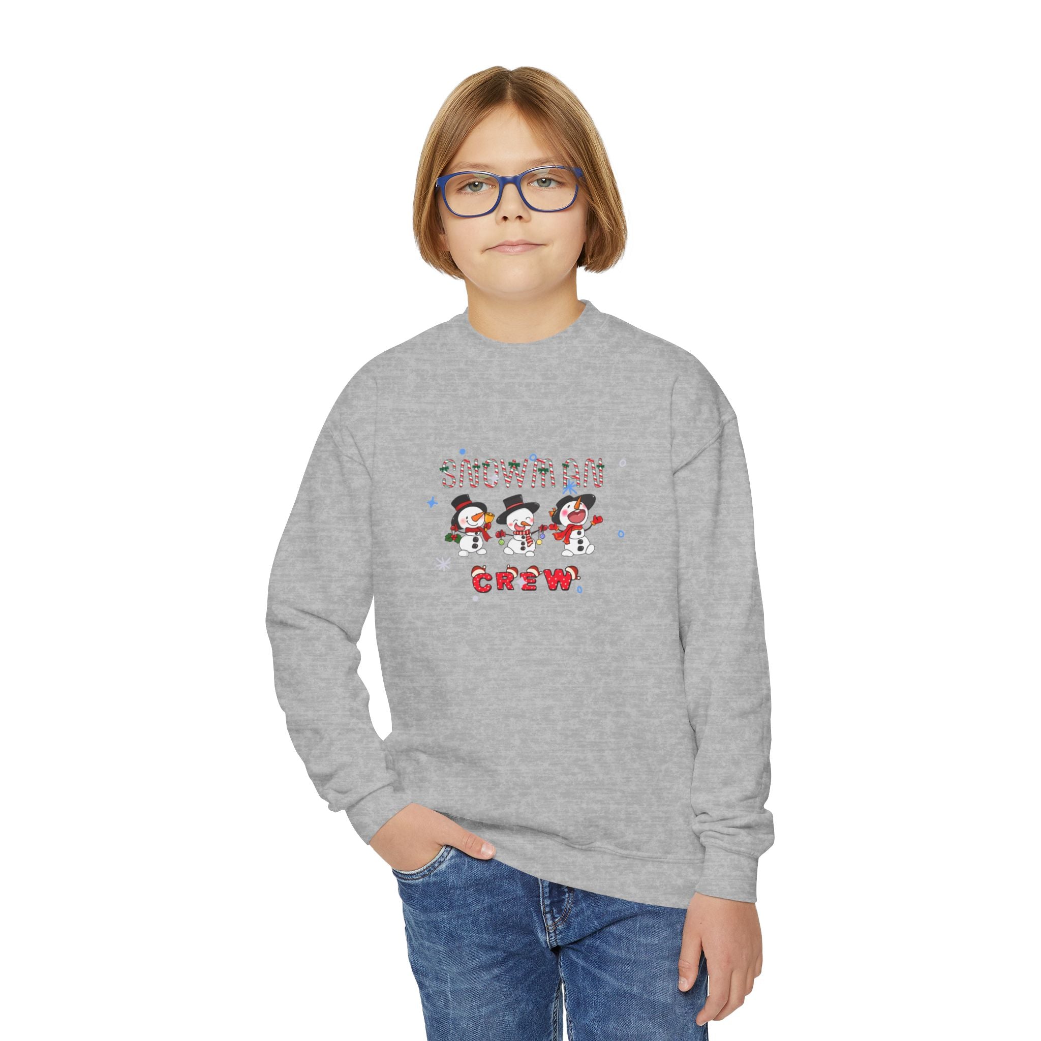 Snowman Crew Youth Crewneck Sweatshirt