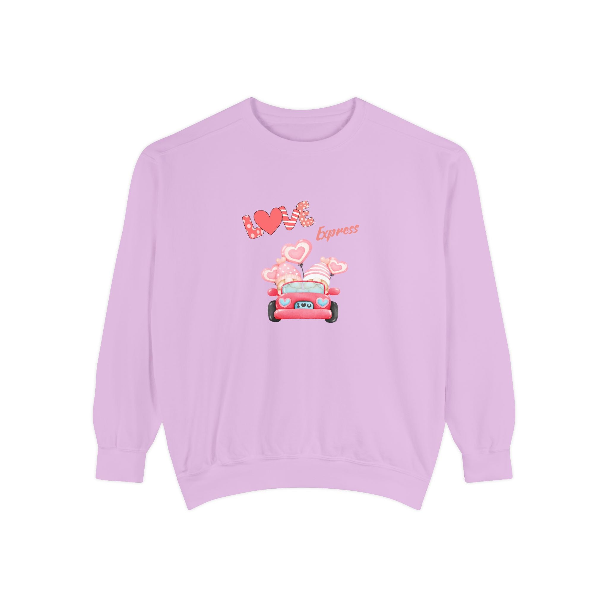 Love Express Unisex Garment-Dyed Sweatshirt