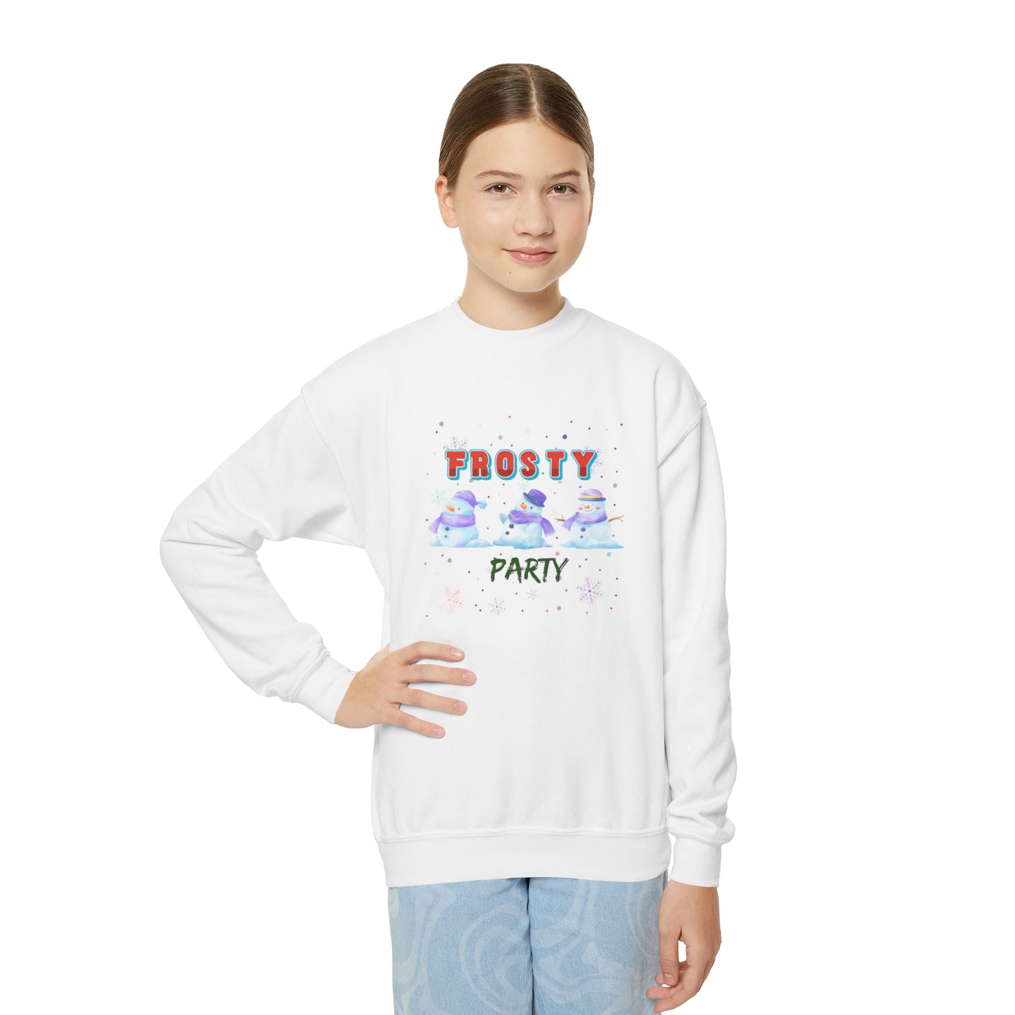 Frosty Party Youth Crewneck Sweatshirt