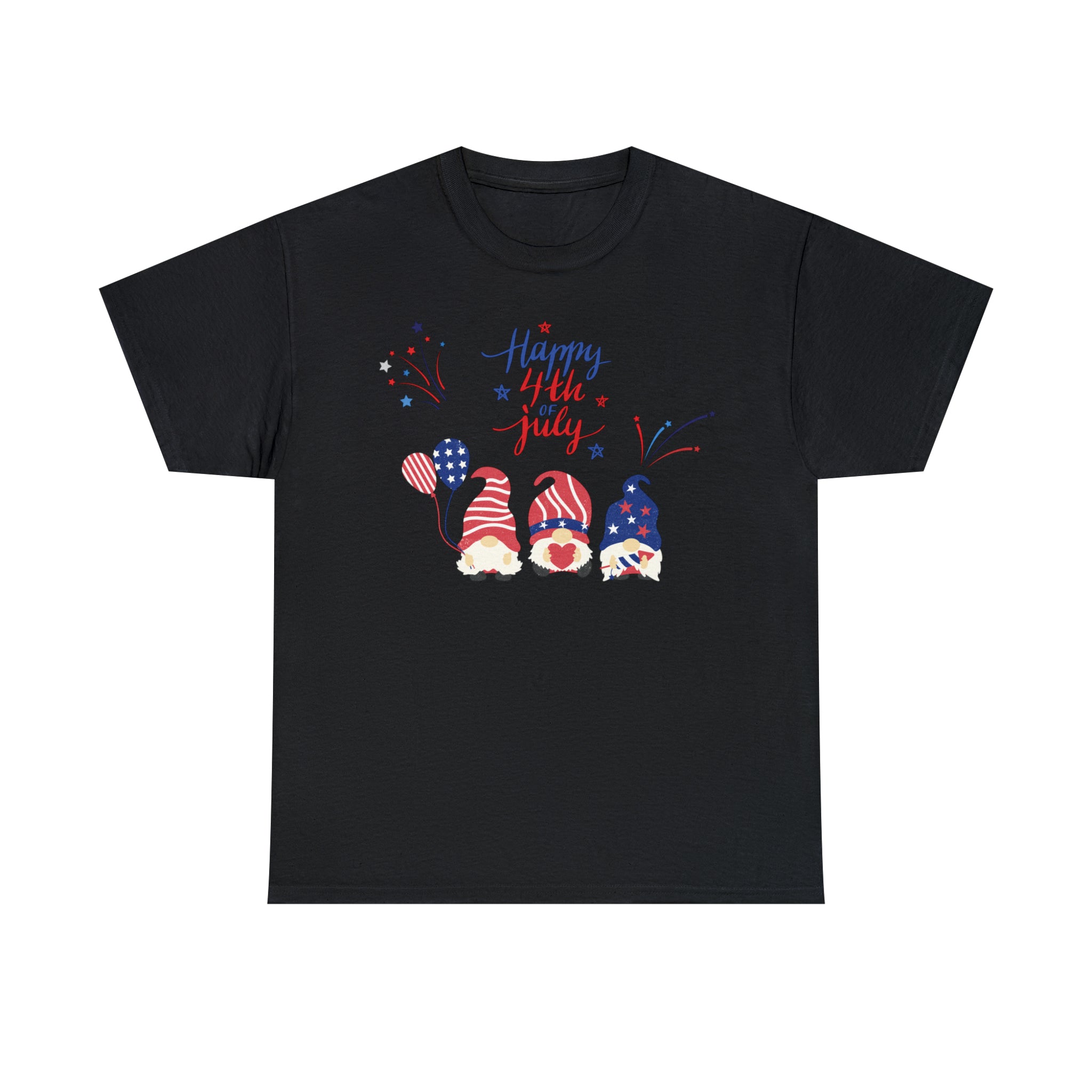 Happy 4th Of July Gnome Unisex Heavy Cotton Tee