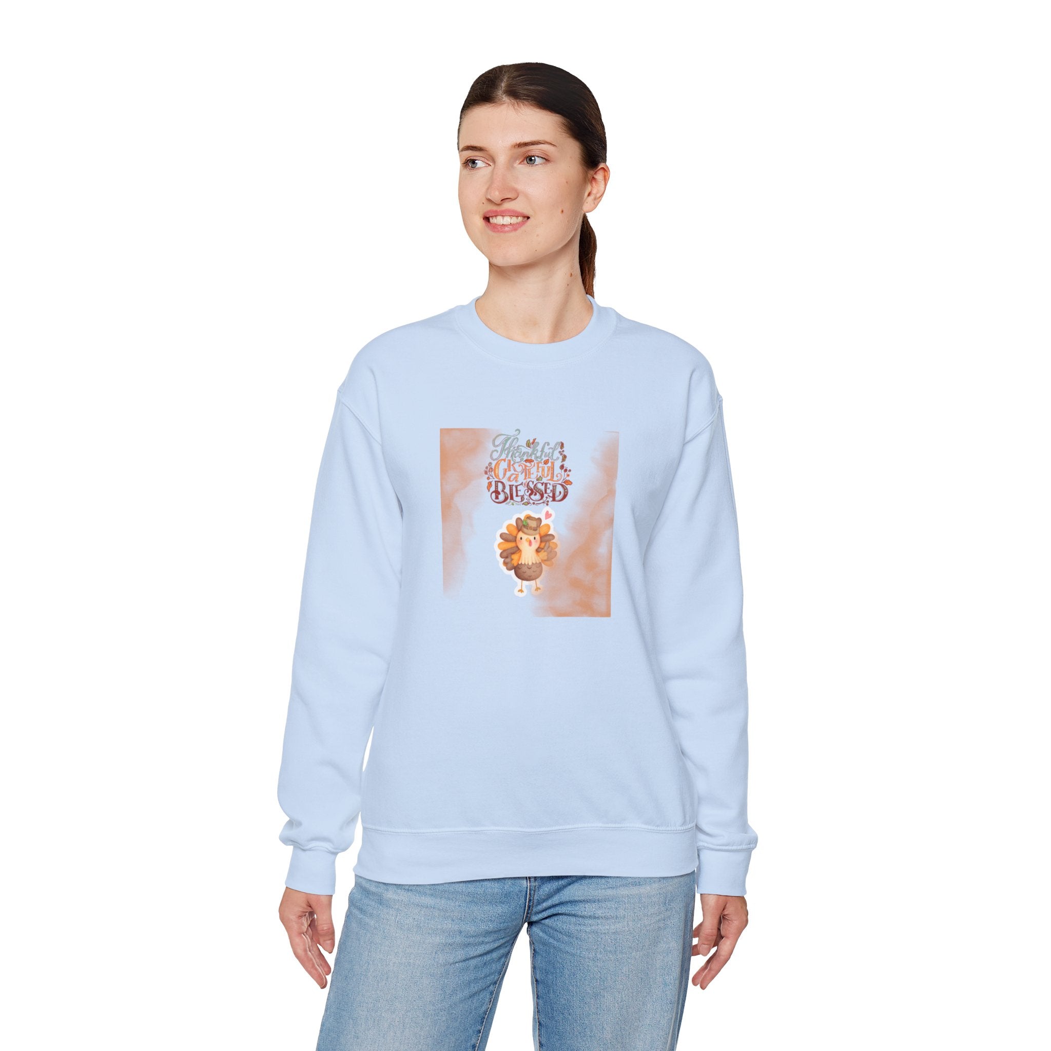 Thankful Grateful Blessed Unisex Heavy Blend™ Crewneck Sweatshirt