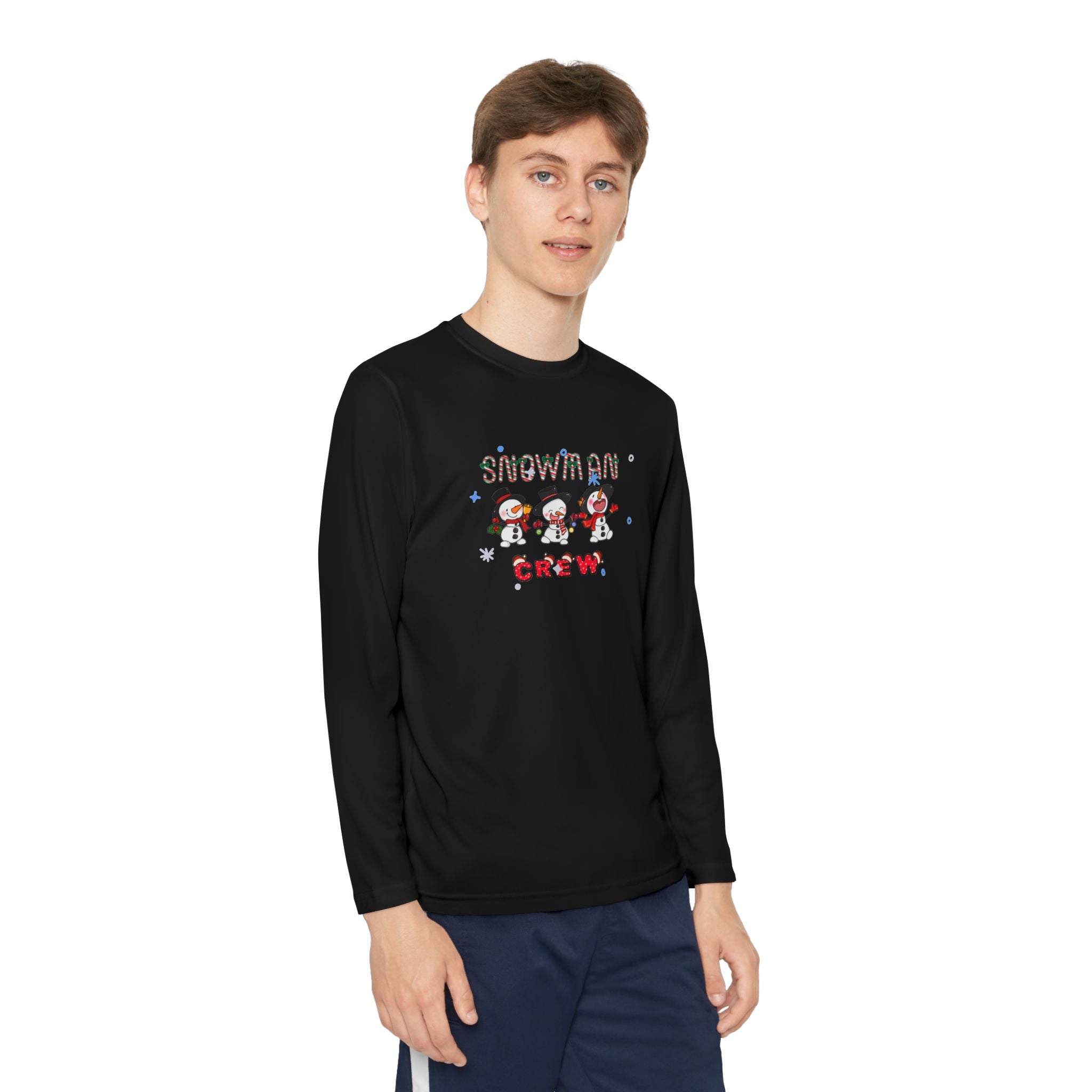 Snowman Crew Youth Long Sleeve Competitor Tee