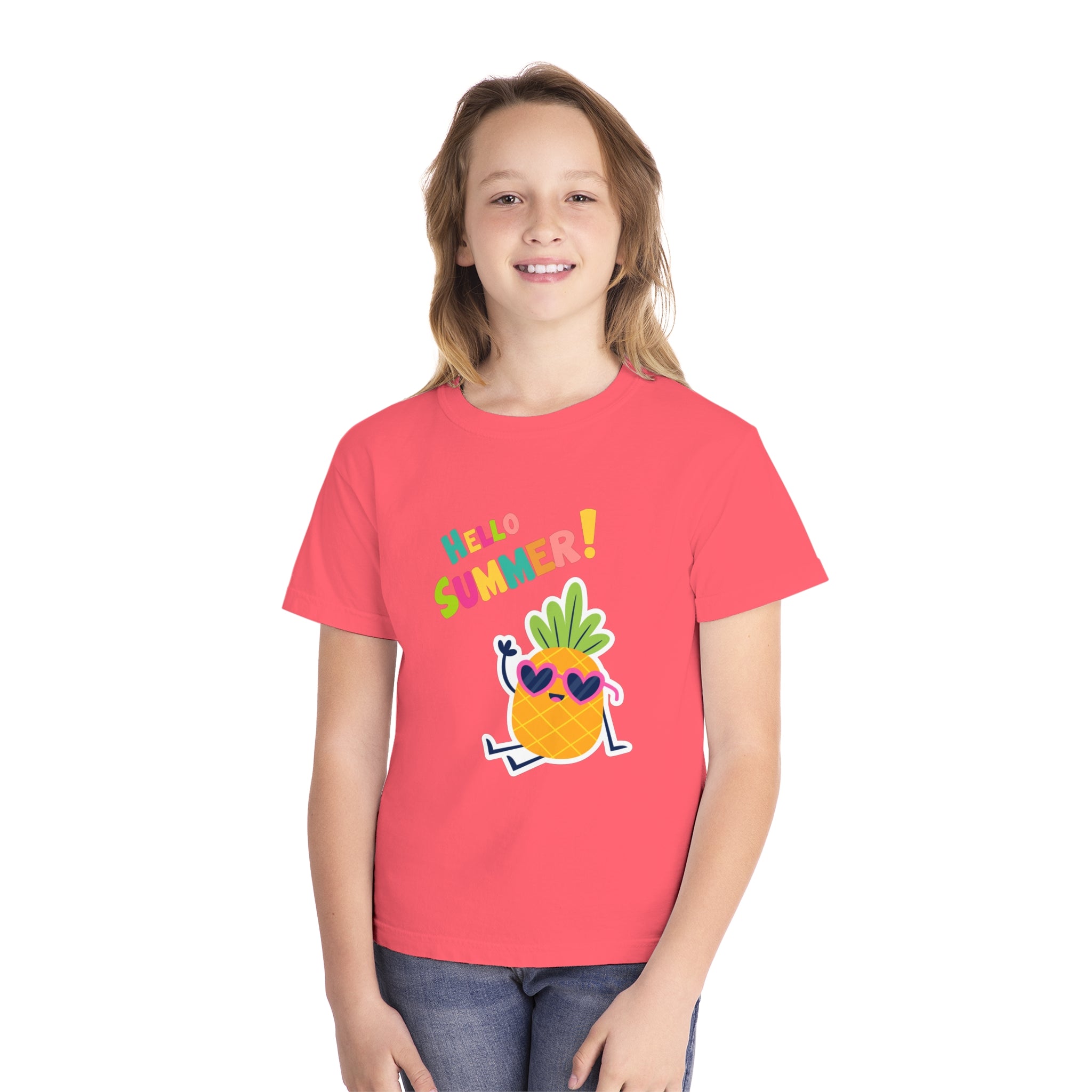 Hello Pineapple Summer Youth Midweight Tee