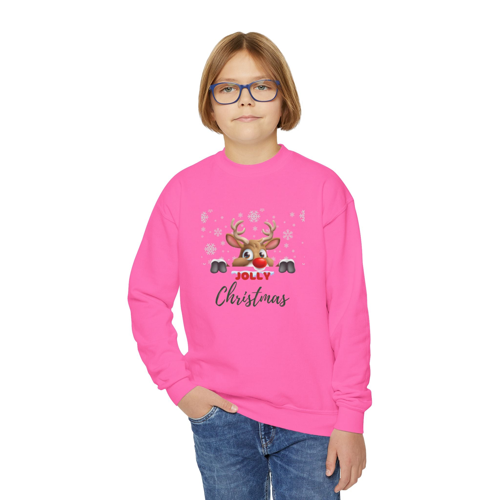 Jolly Christmas Youth Crewneck Sweatshirt