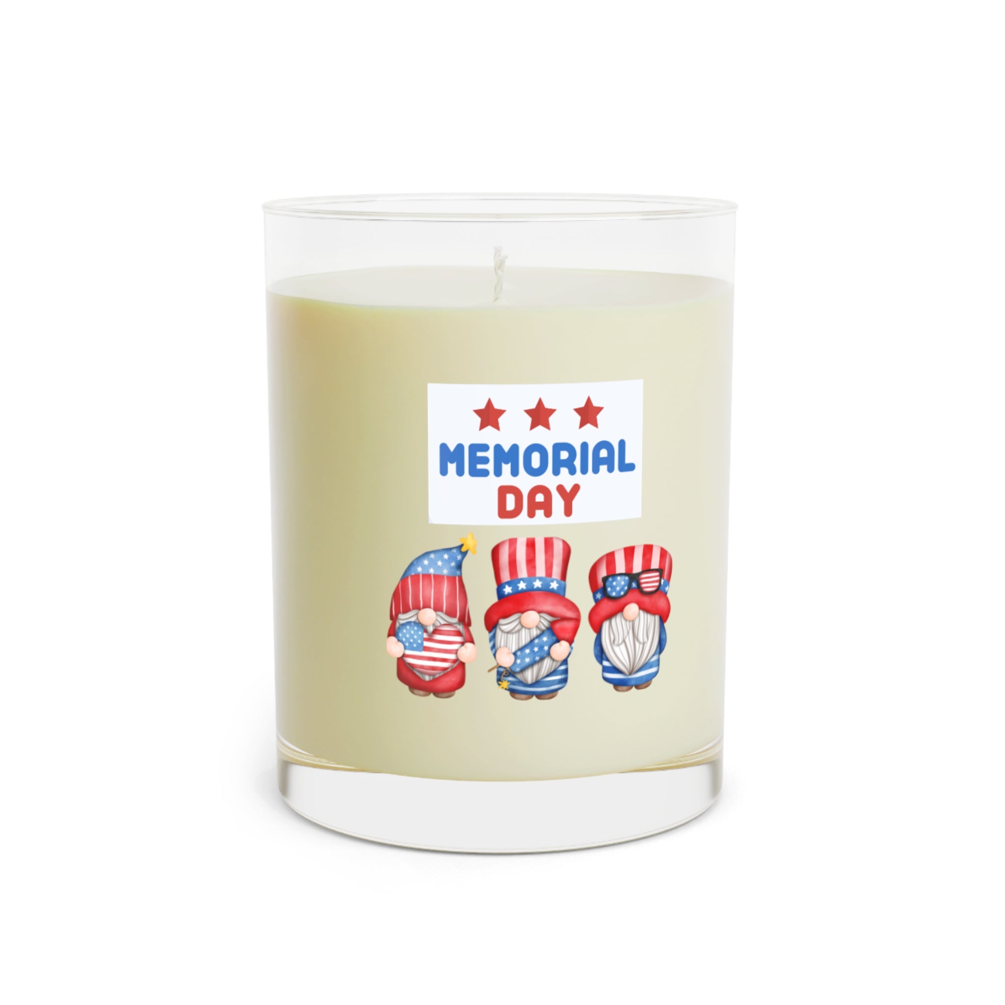 Happy Tribute Day Gnome Scented Candle - Full Glass, 11oz