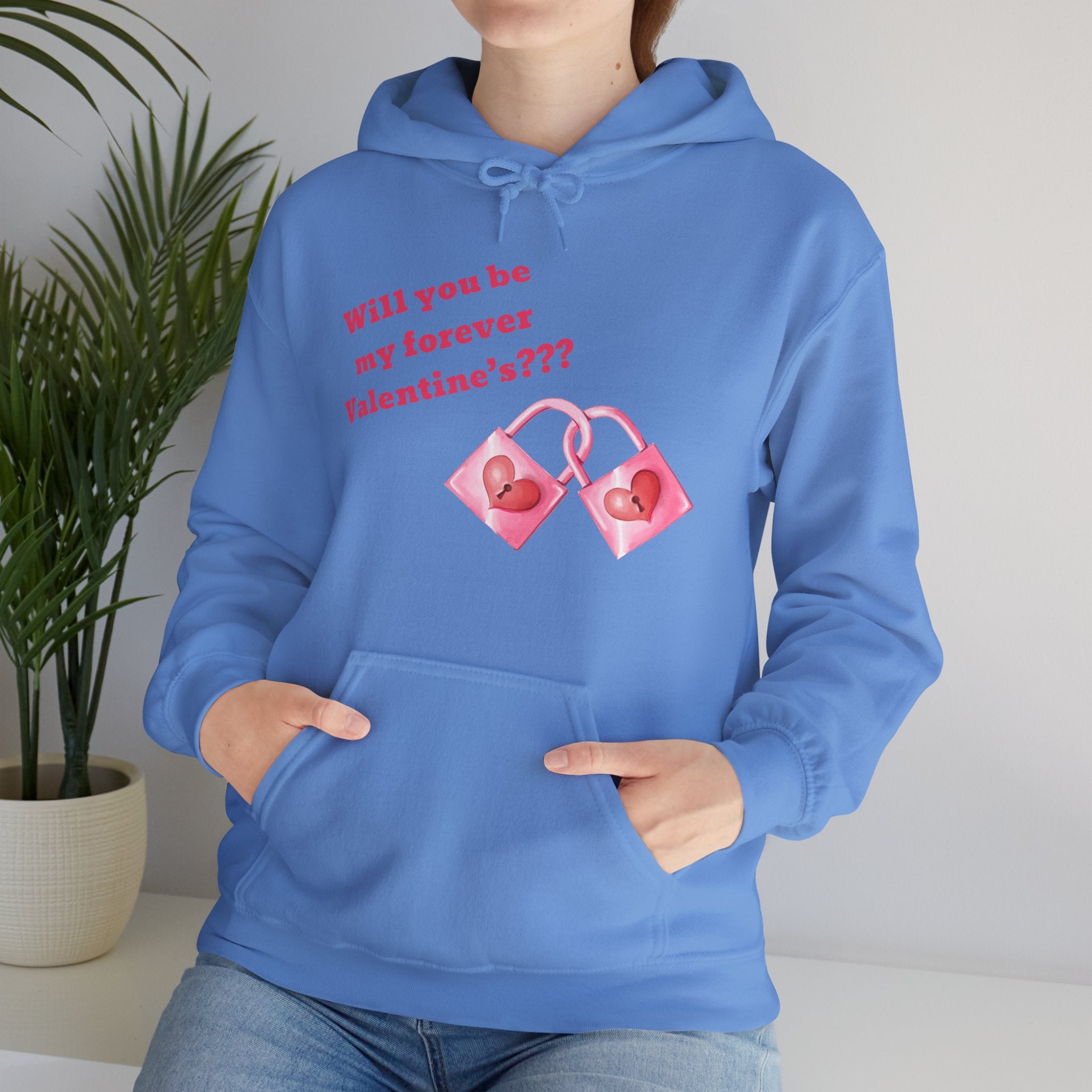 Will You Be My Forever Valentine?? Unisex Heavy Blend™ Hooded Sweatshirt