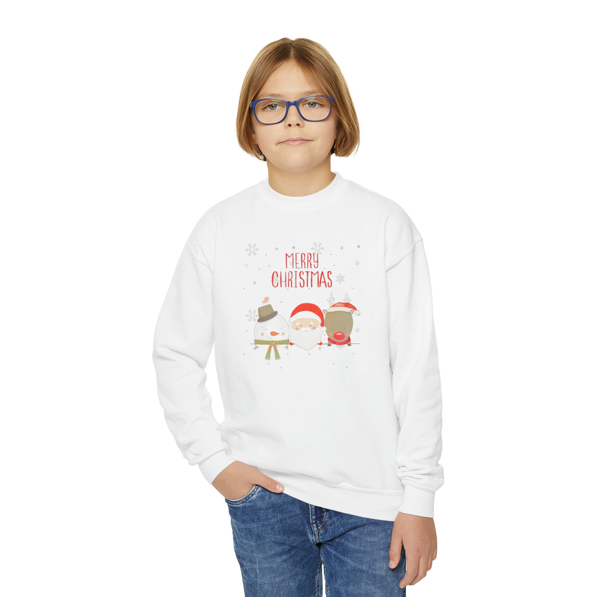 Merry Xmas Crew Youth Crewneck Sweatshirt