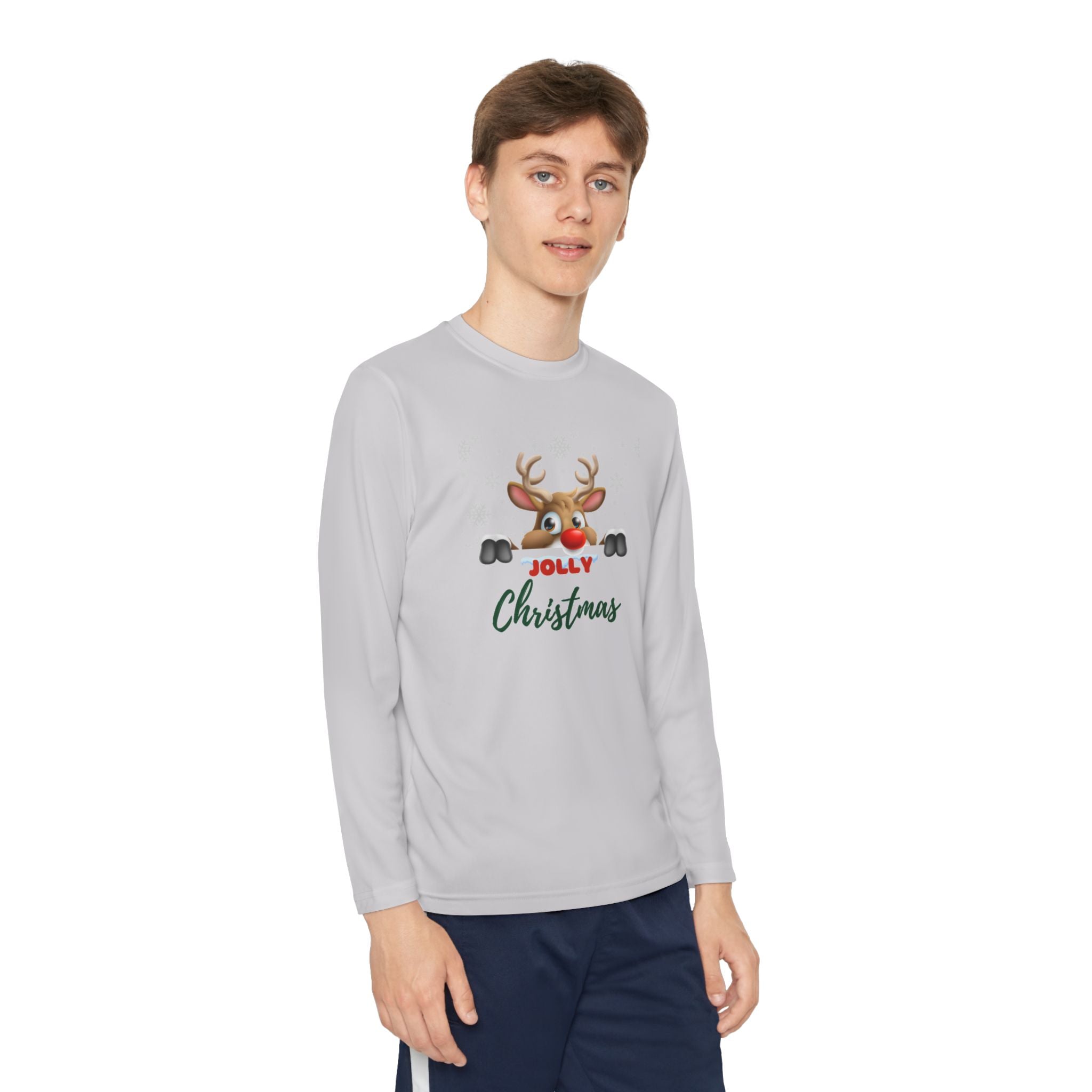 Jolly Christmas Youth Long Sleeve Competitor Tee