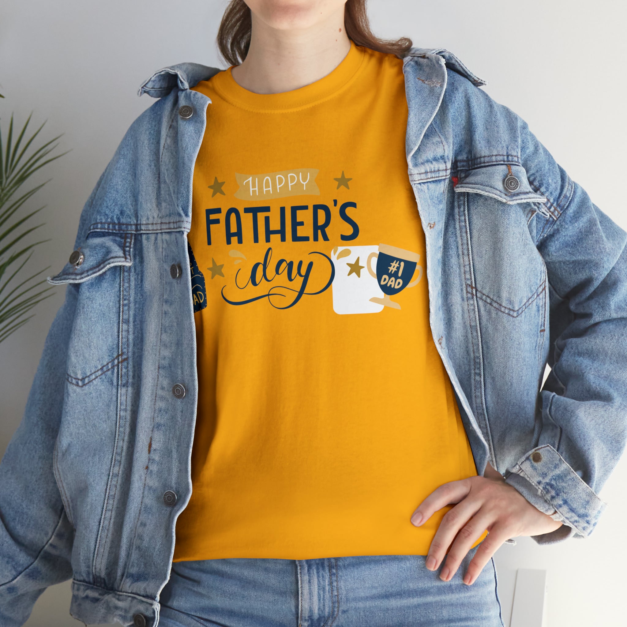 Happy Dad's Day No.1 Unisex Heavy Cotton Tee