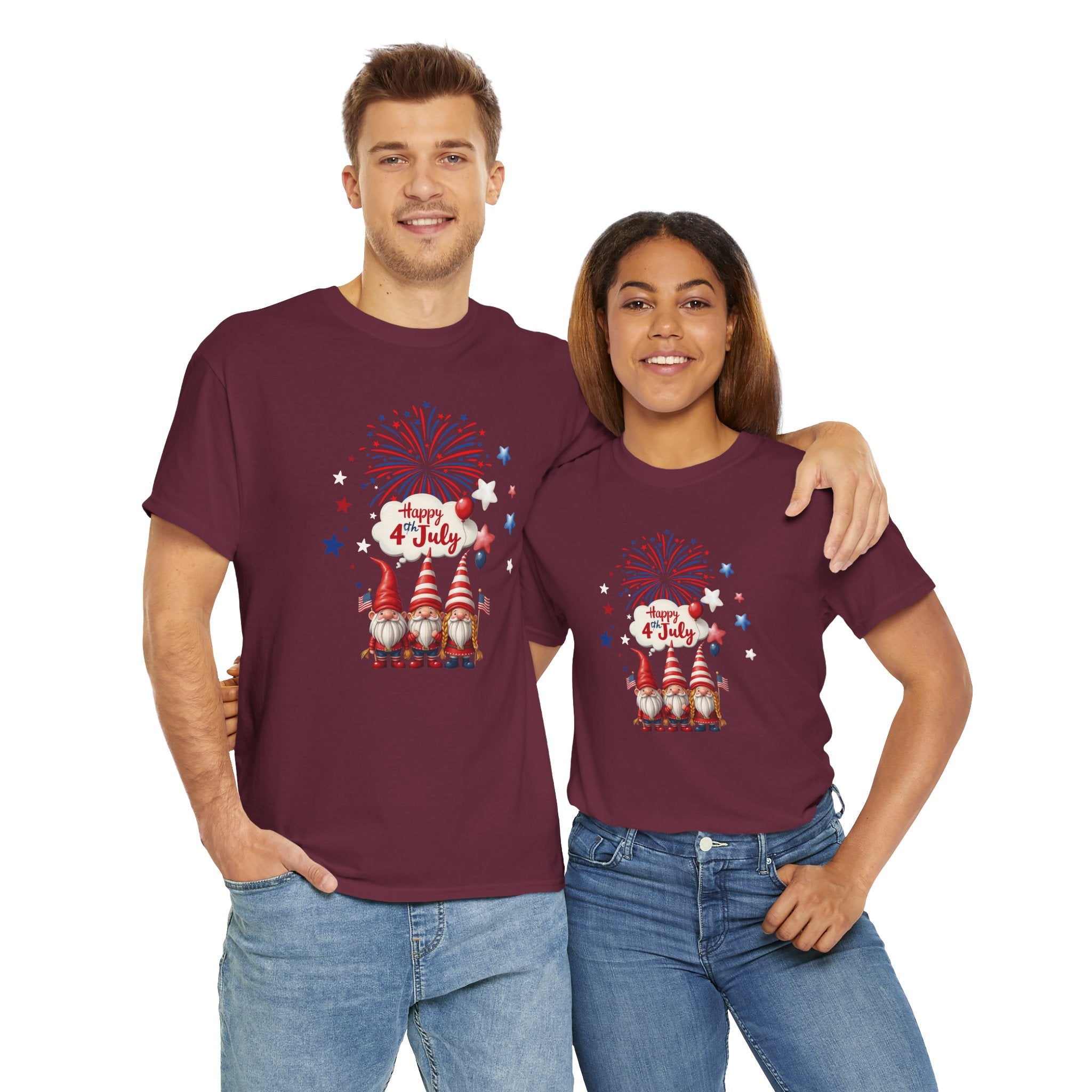 Gnome 4th of July Unisex Heavy Common Tee