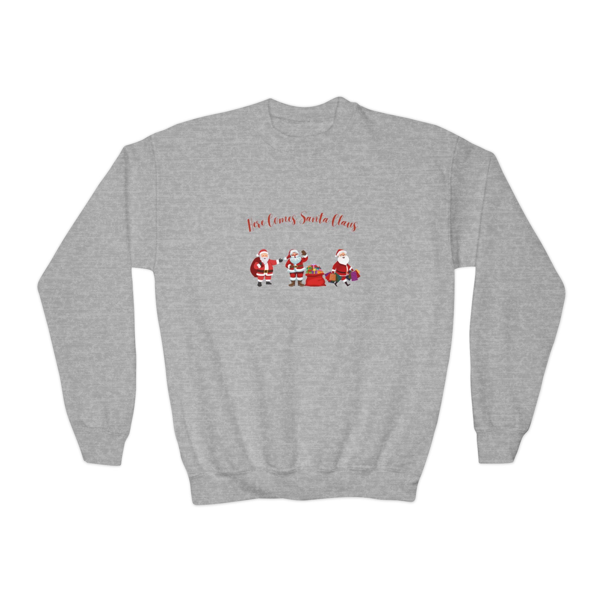 Here Comes Santa Claus Youth Crewneck Sweatshirt