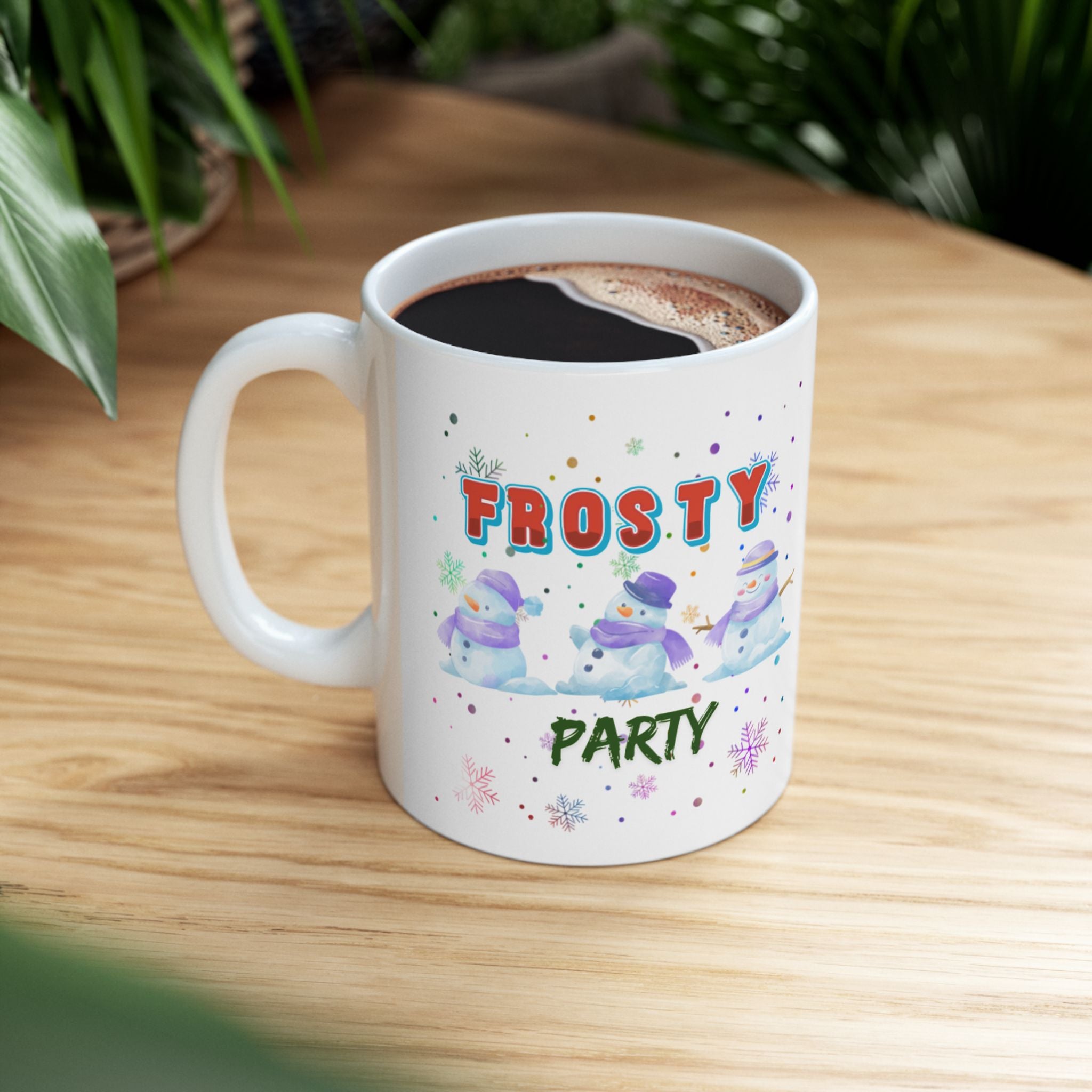 Frosty Party Ceramic Mug, (11oz, 15oz)