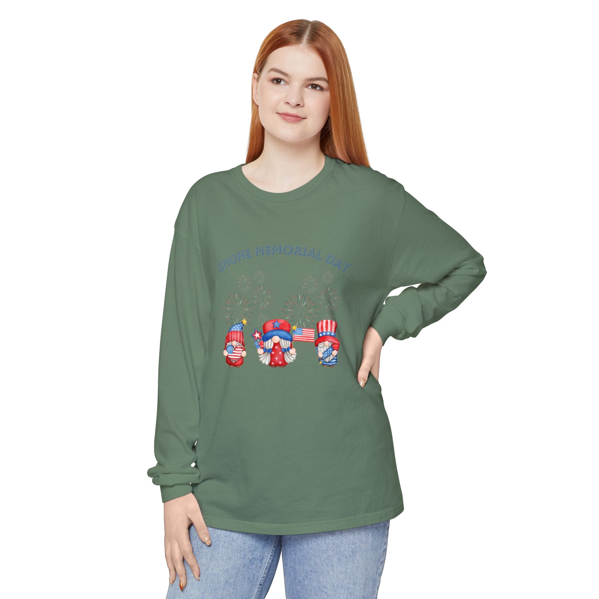 Gnome Memorial Day Long Sleeve T-Shirt