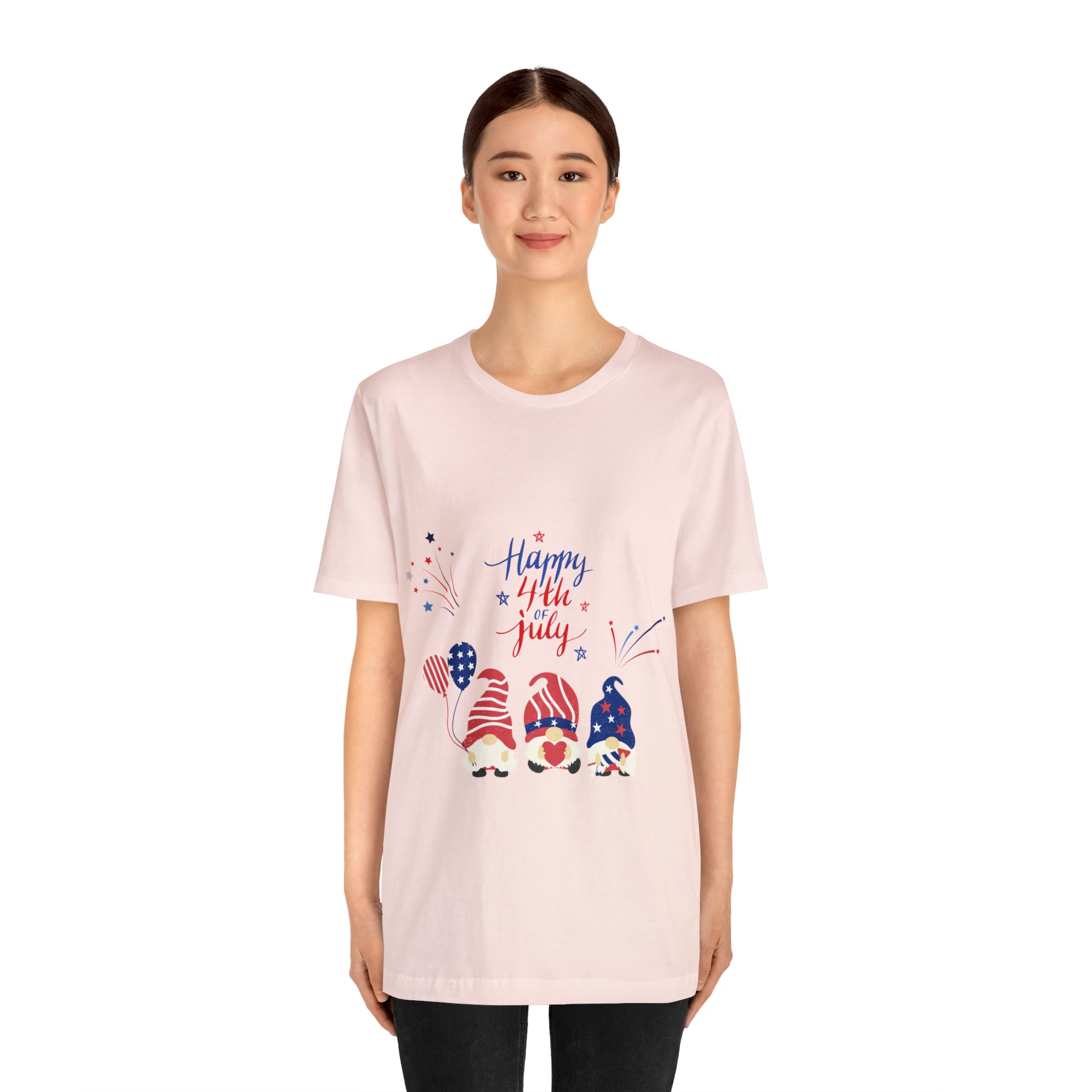 Happy 4th Of July Gnome Unisex Jersey Short Sleeve Tee