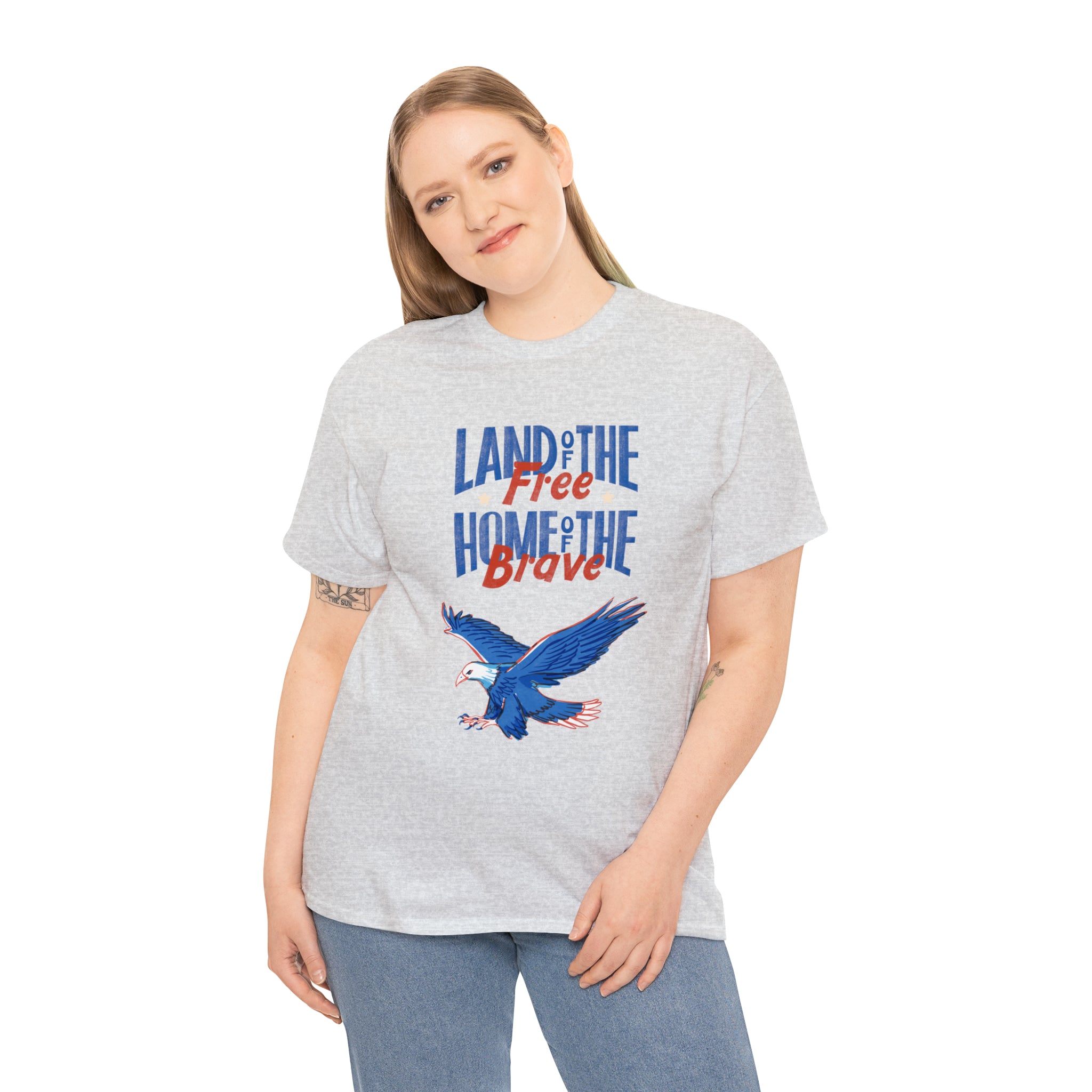 Land Of The Free Home Of The Brave Unisex Heavy Cotton Tee
