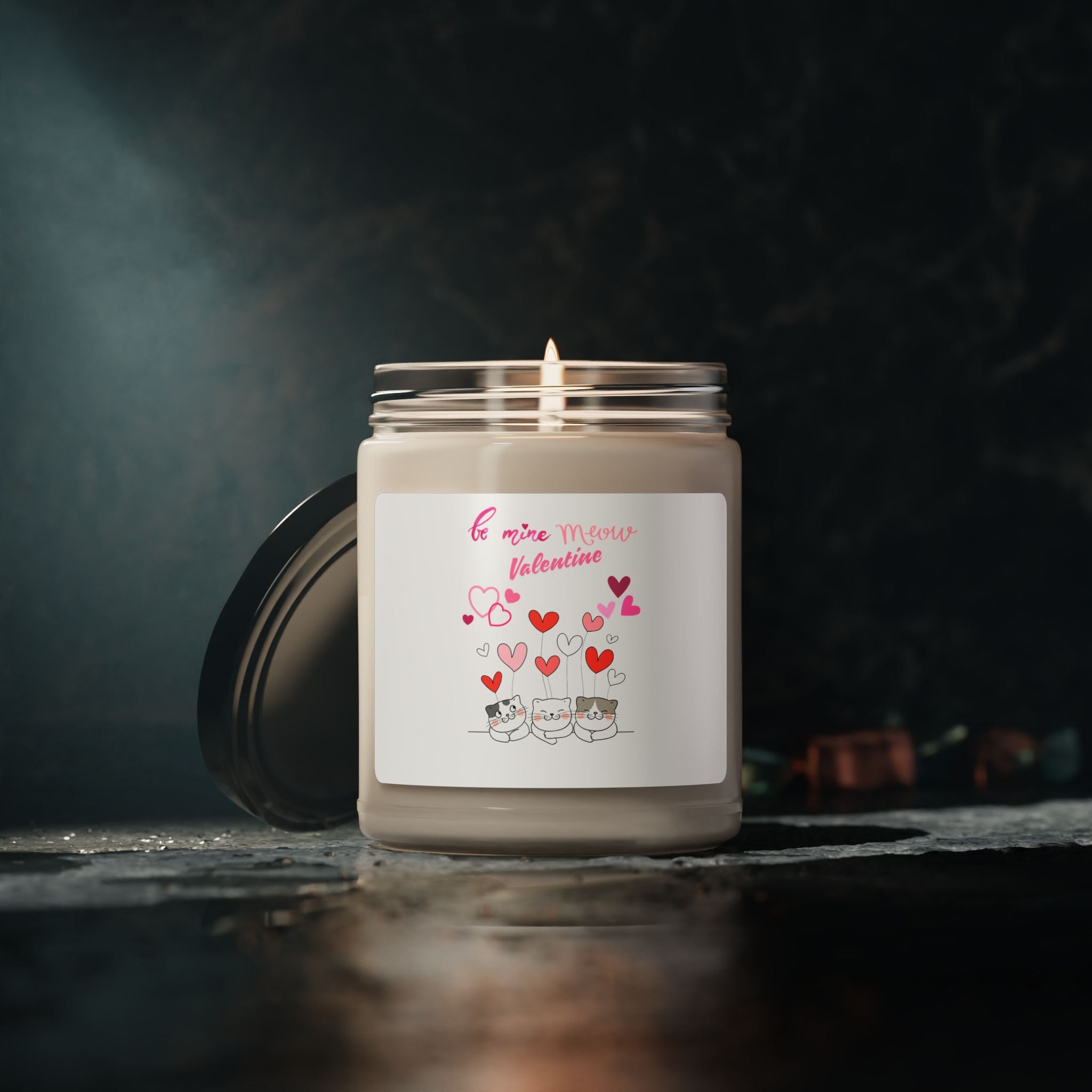 Meow Valentine's Day Scented Soy Candle, 9oz