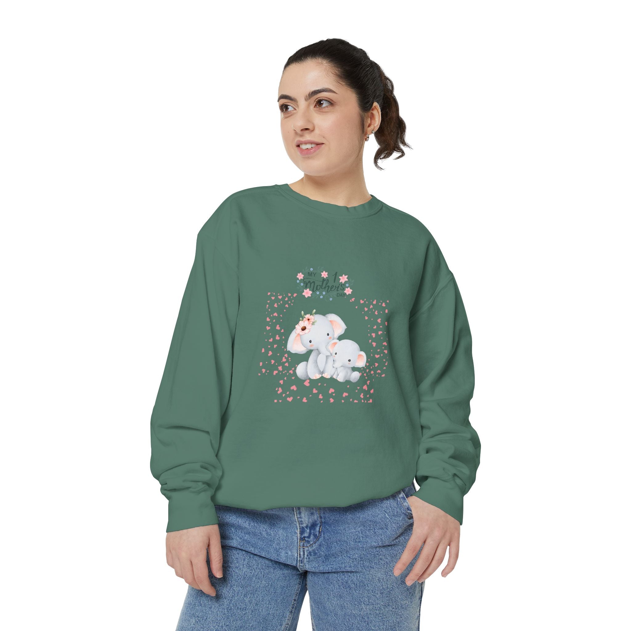 My 1st Mother's Day Sweatshirt Unisex Garment-Dyed