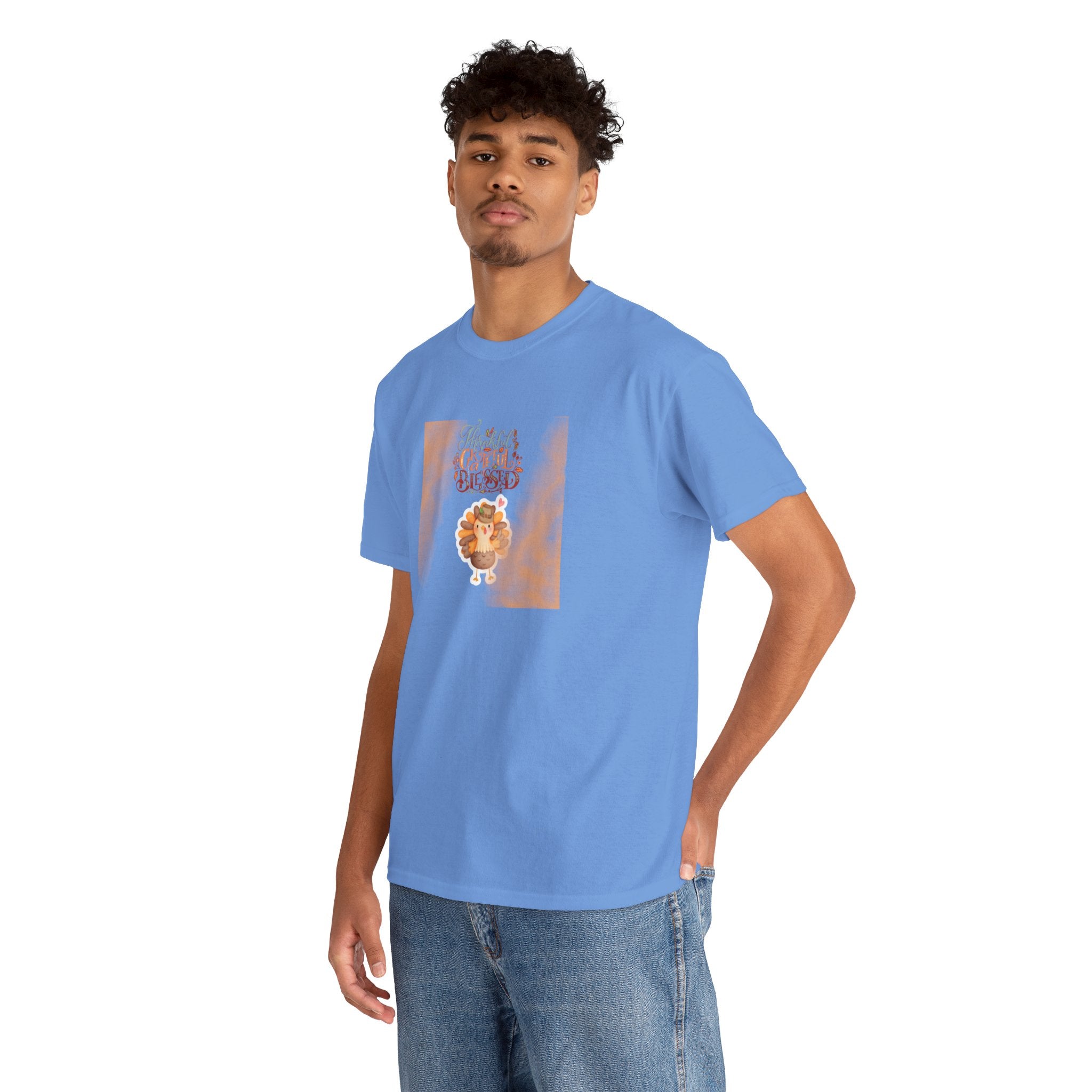 Thankful Grateful Blessed Unisex Heavy Cotton Tee