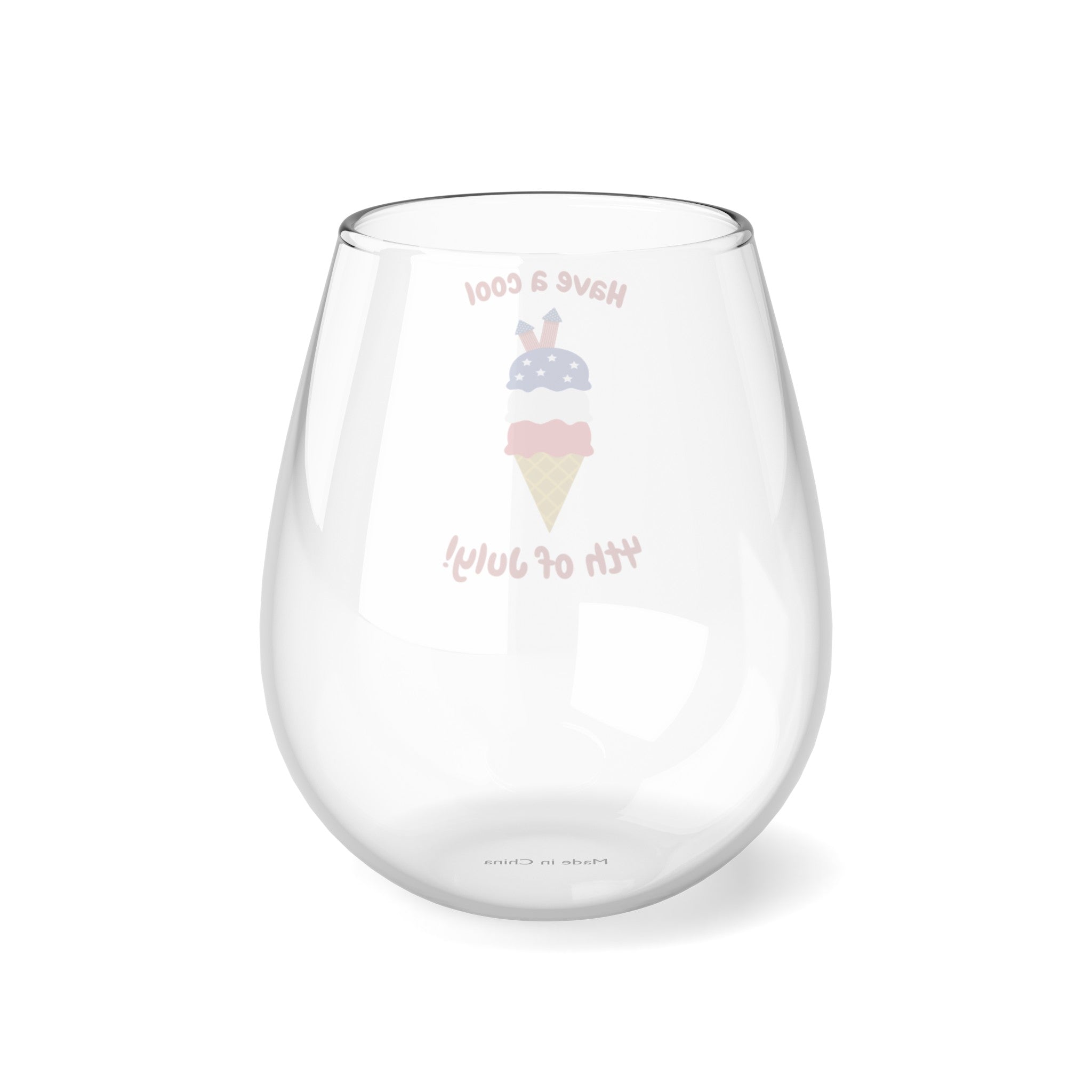 Have A Cool 4th Of July Stemless Wine Glass, 11.75oz