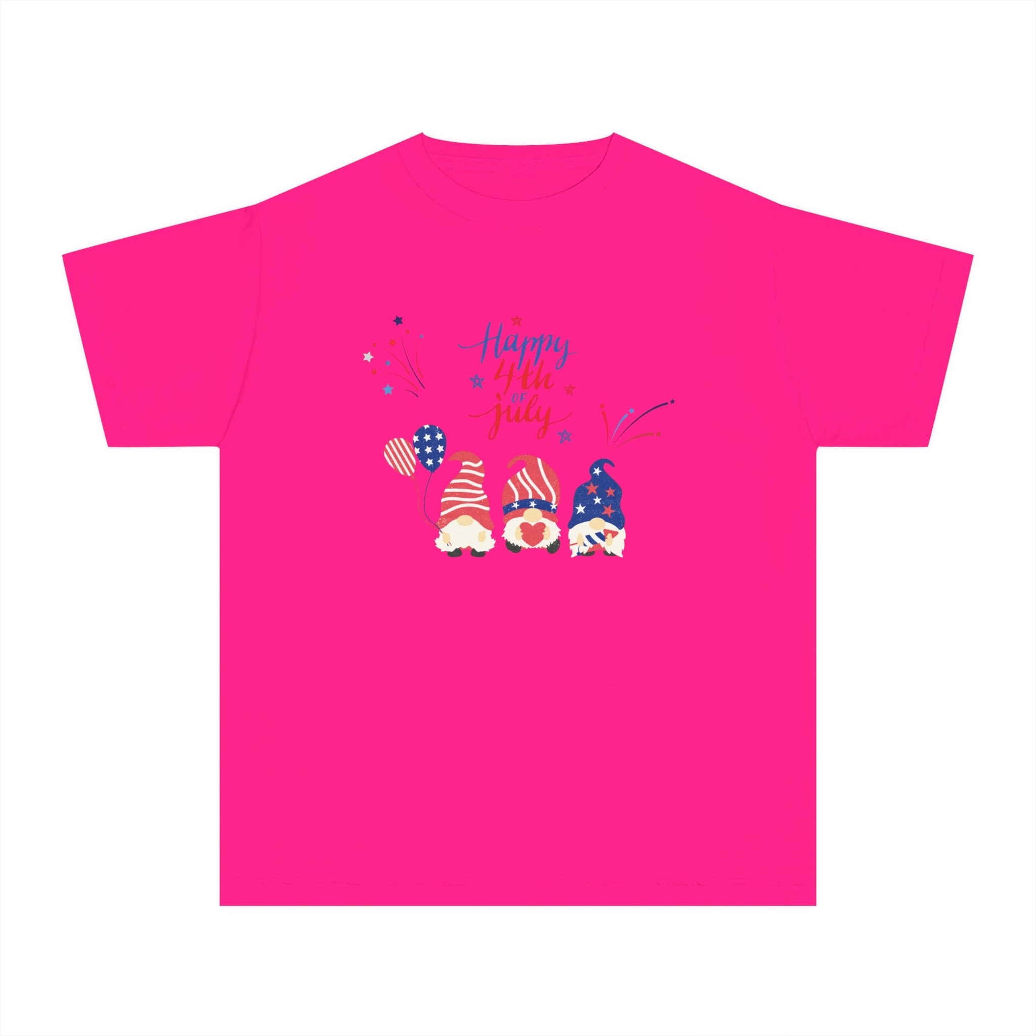 Happy 4th Of July Gnome Youth Midweight Tee