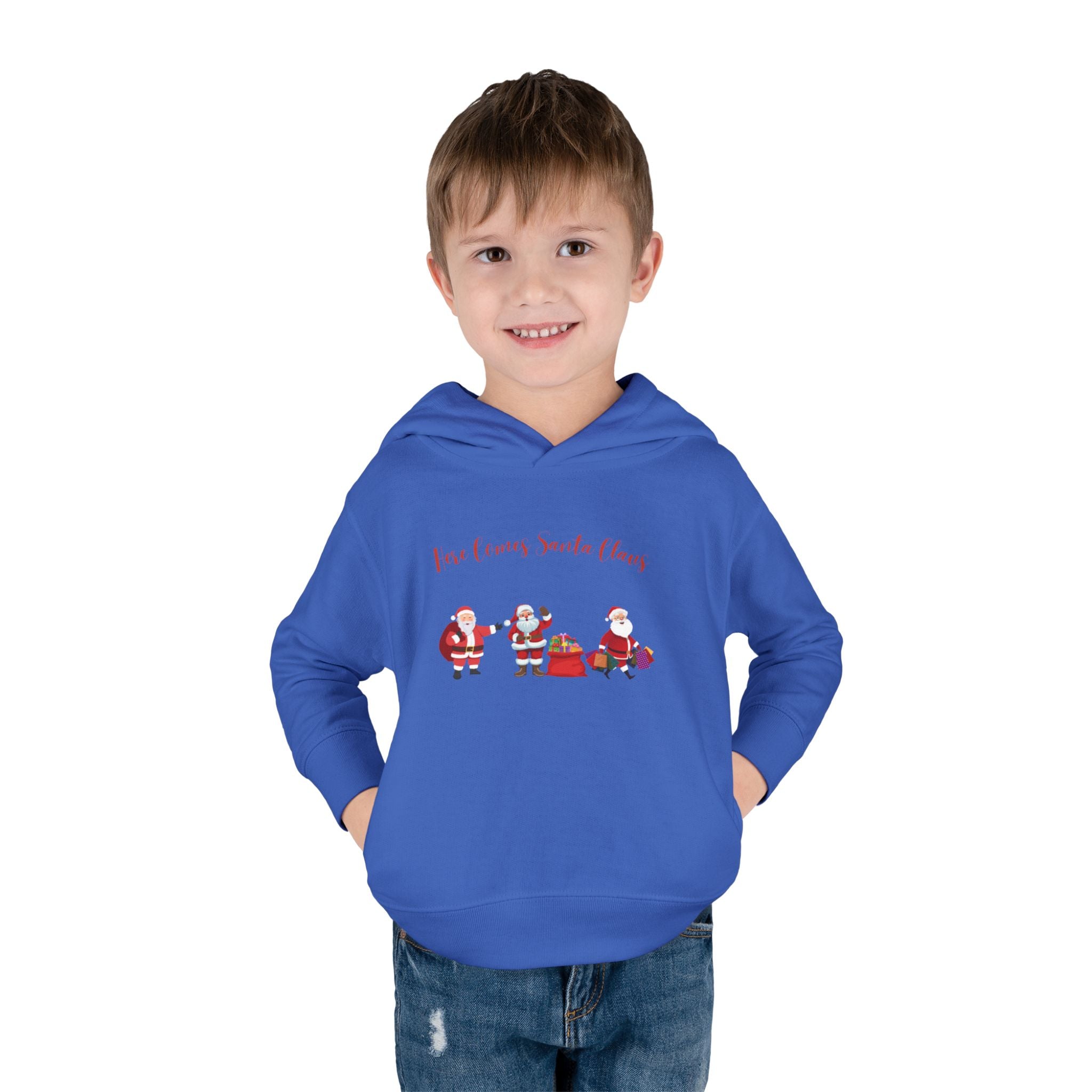 Here Comes Santa Claus Toddler Pullover Fleece Hoodie