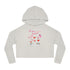 Meow Valentine's Day Women’s Cropped Hooded Sweatshirt