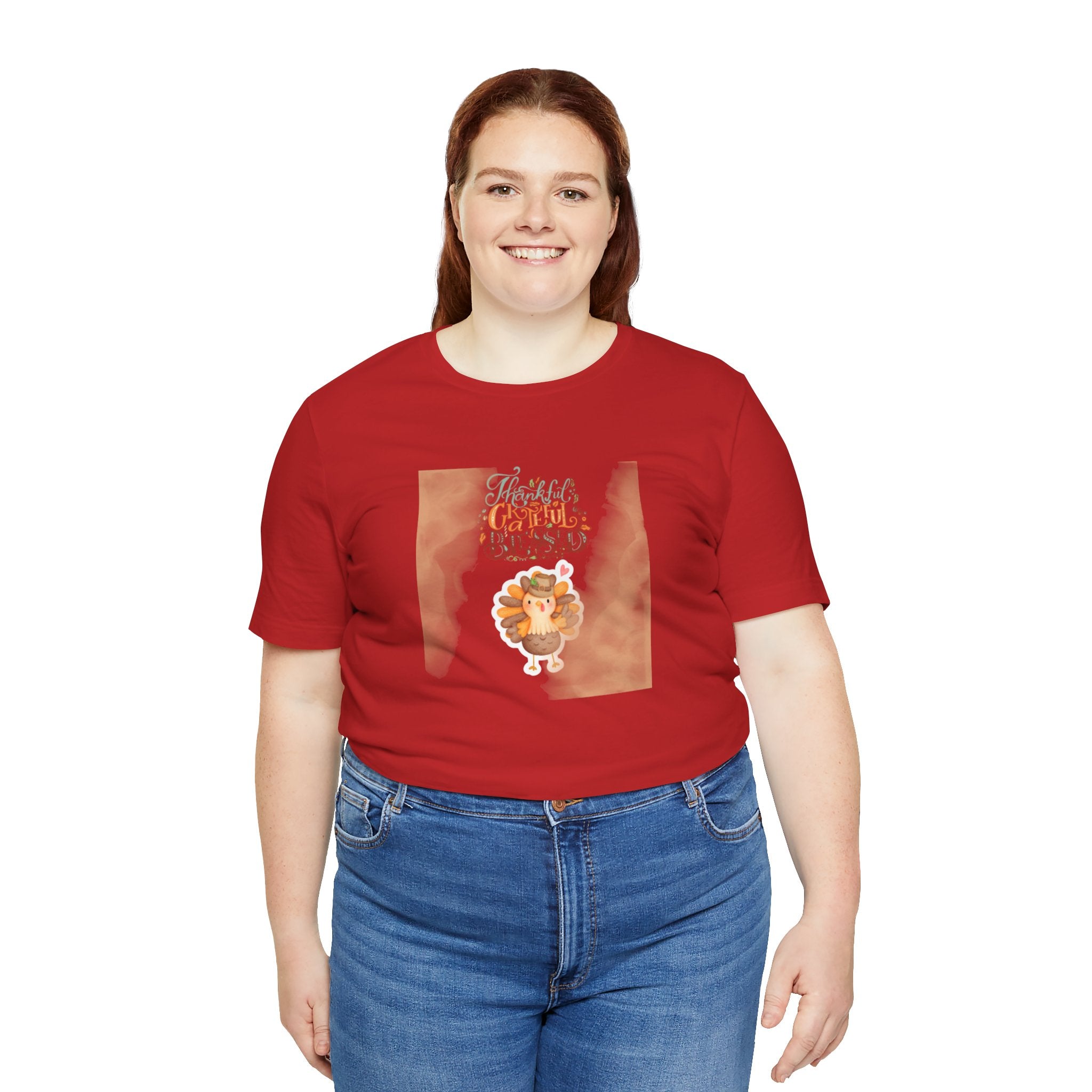 Thankful Grateful Blessed Unisex Jersey Short Sleeve Tee