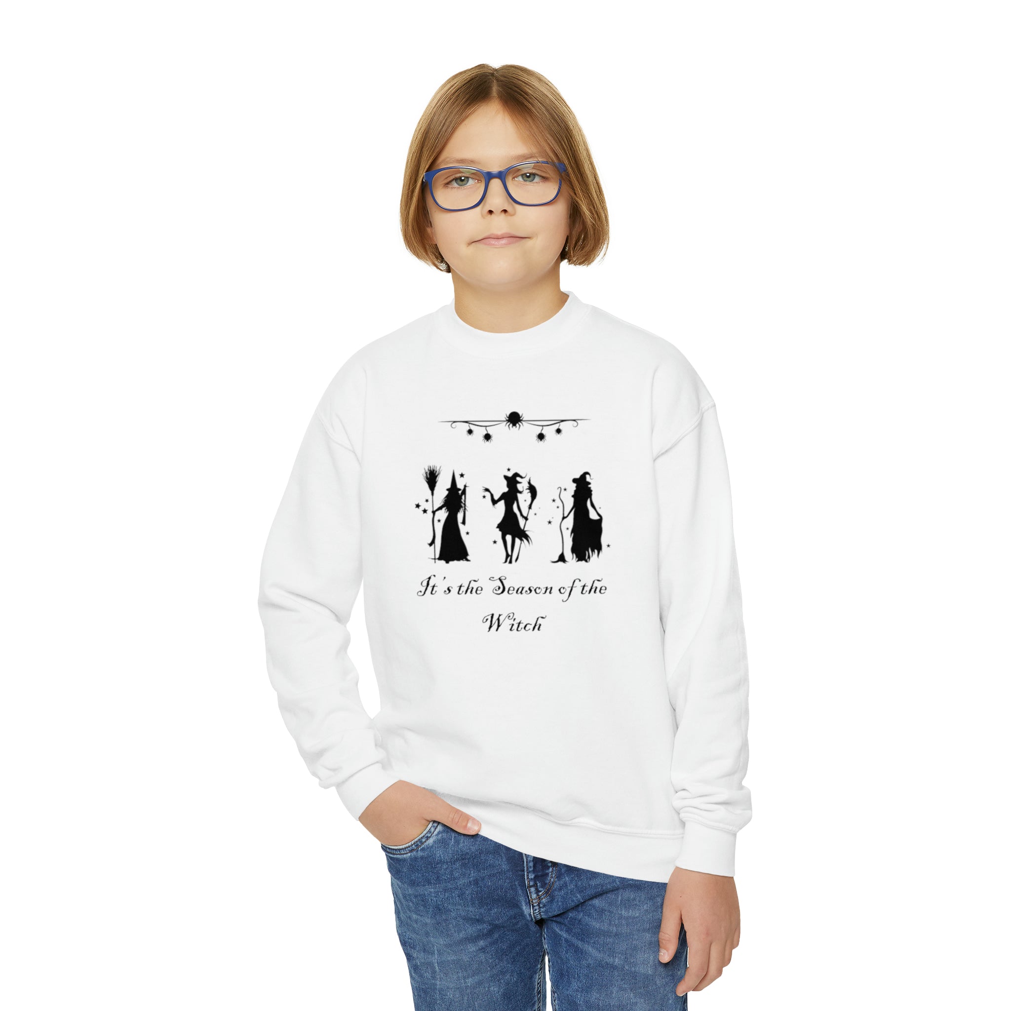 It's The Season of the Witch Youth Crewneck Sweatshirt