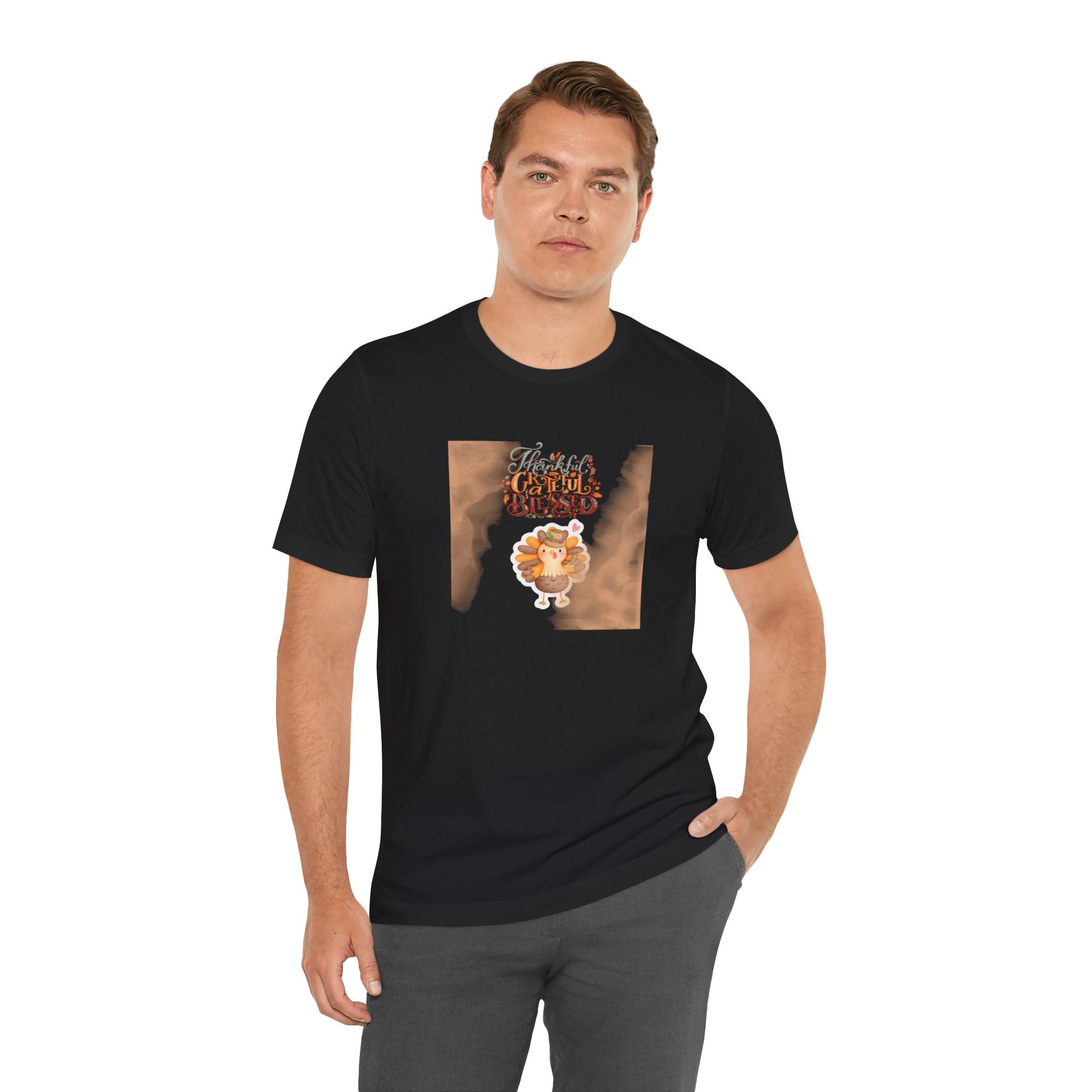 Thankful Grateful Blessed Unisex Jersey Short Sleeve Tee
