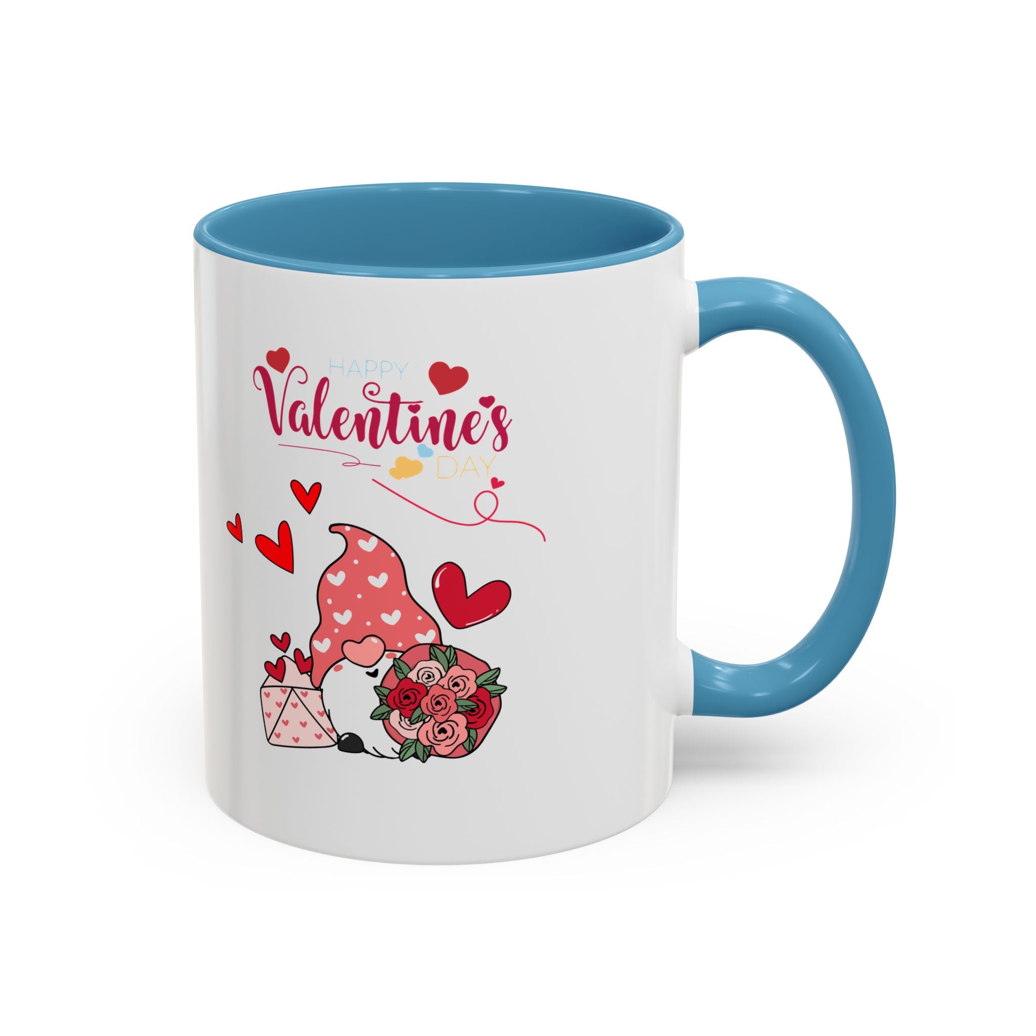 Gnome Valentine's Day Accent Coffee Mug (11, 15oz)