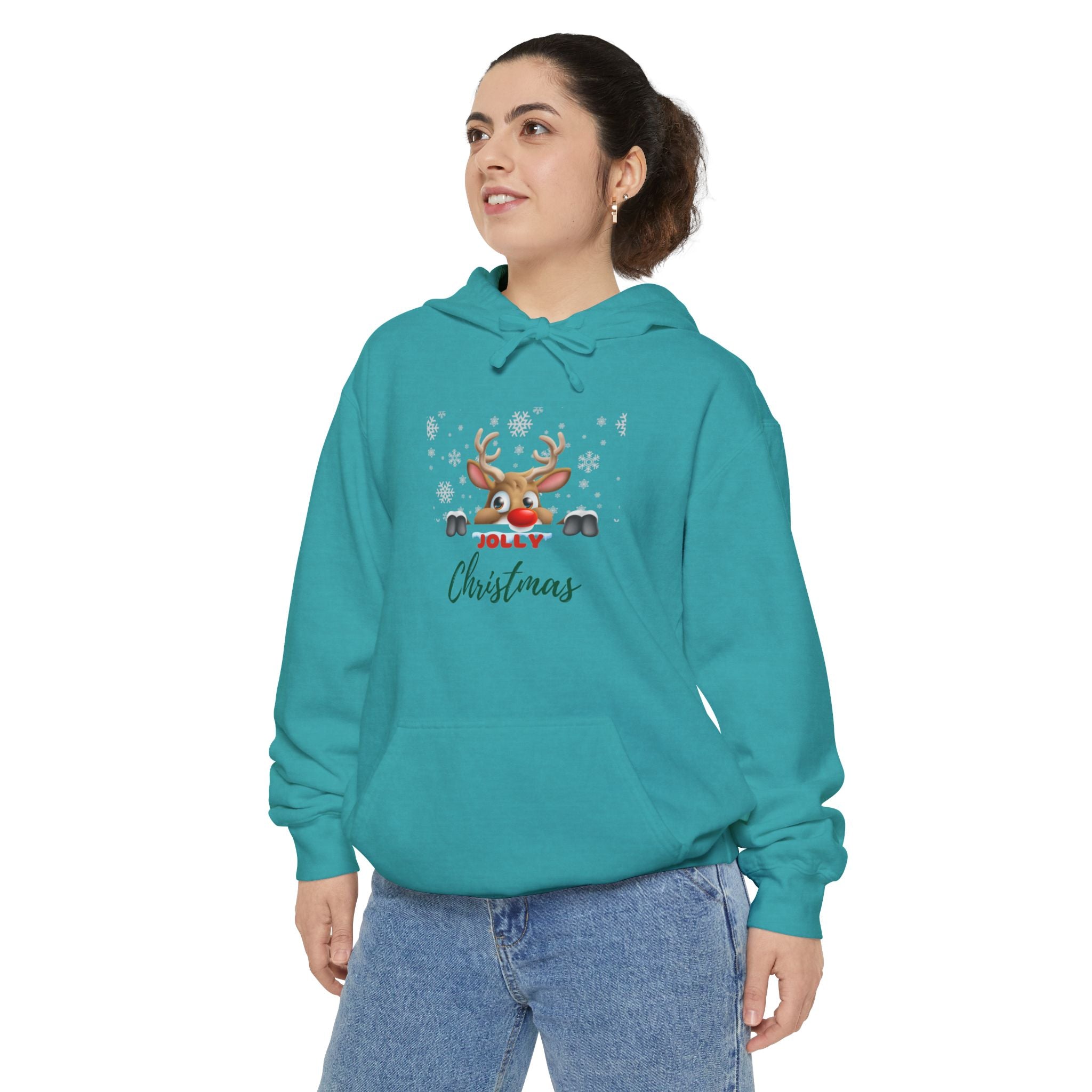 Jolly Christmas Unisex Garment-Dyed Hoodie